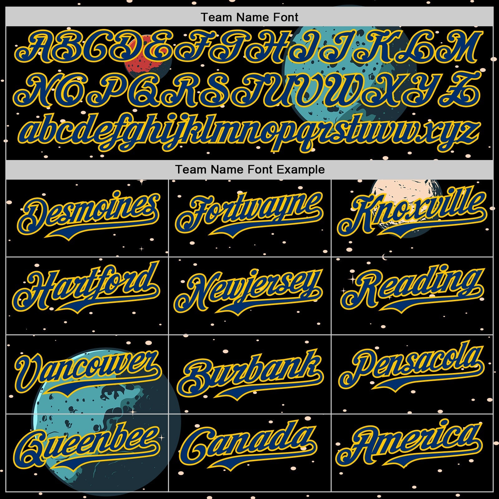 Custom Black US Navy Blue-Yellow Alien UFO Interstellar Starship Galaxy Authentic Baseball Jersey view 4