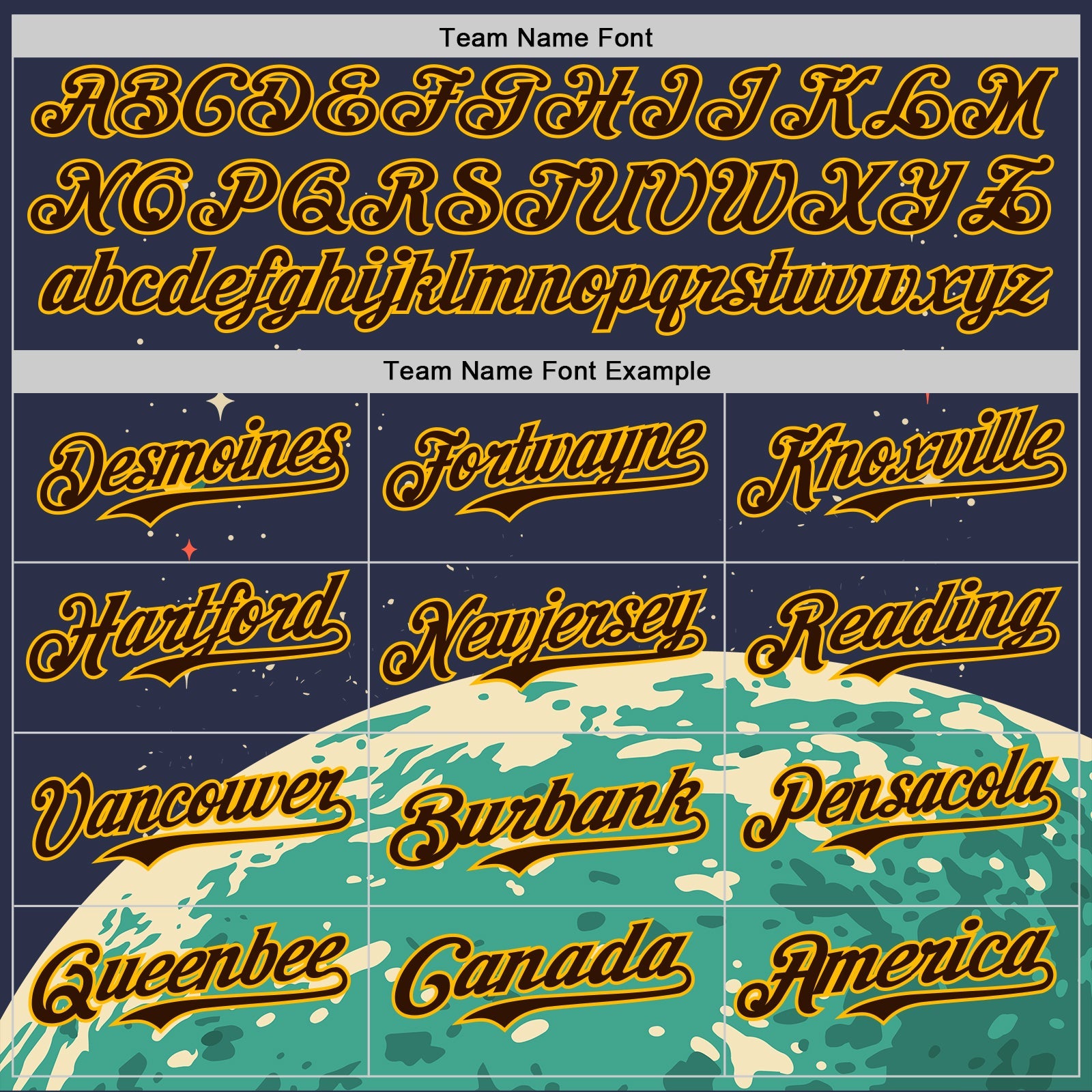 Custom Navy Brown-Gold Alien UFO Psychedelic Galaxy Authentic Baseball Jersey view 4