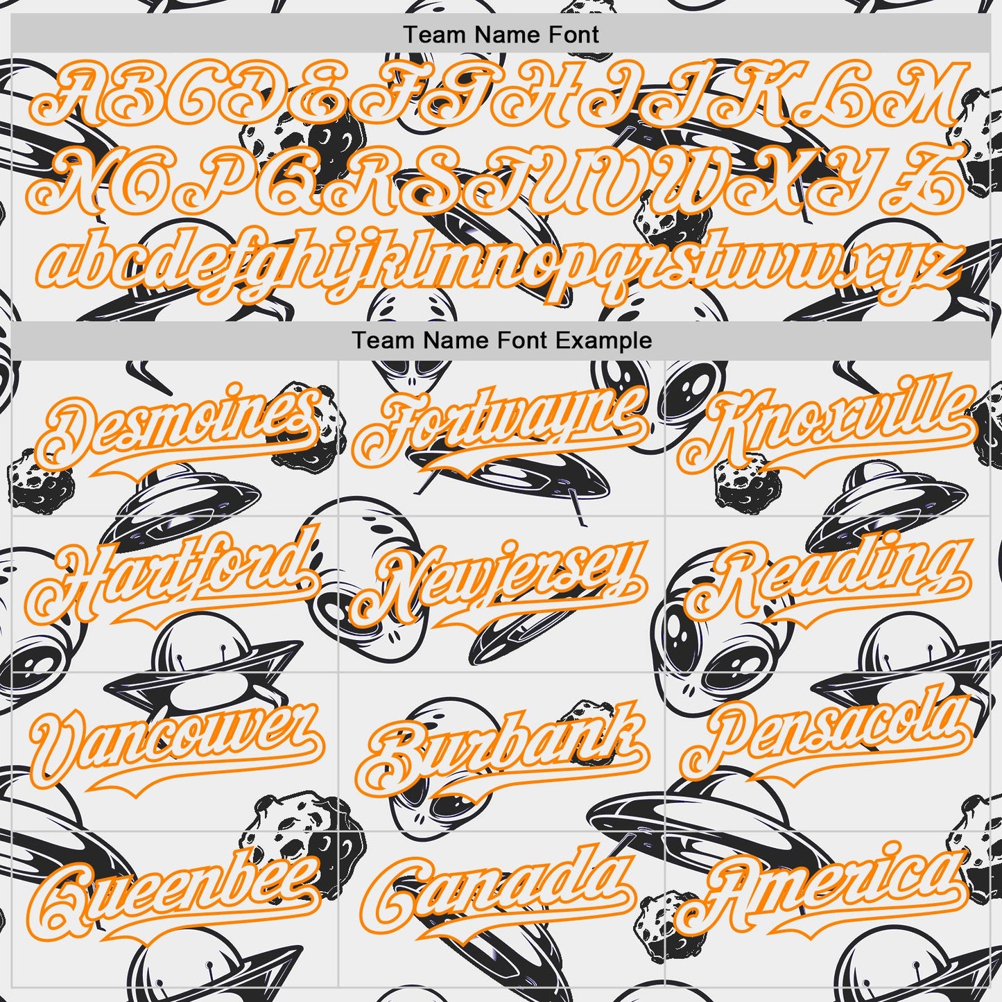 Custom White Bay Orange Alien UFO Authentic Baseball Jersey view 4