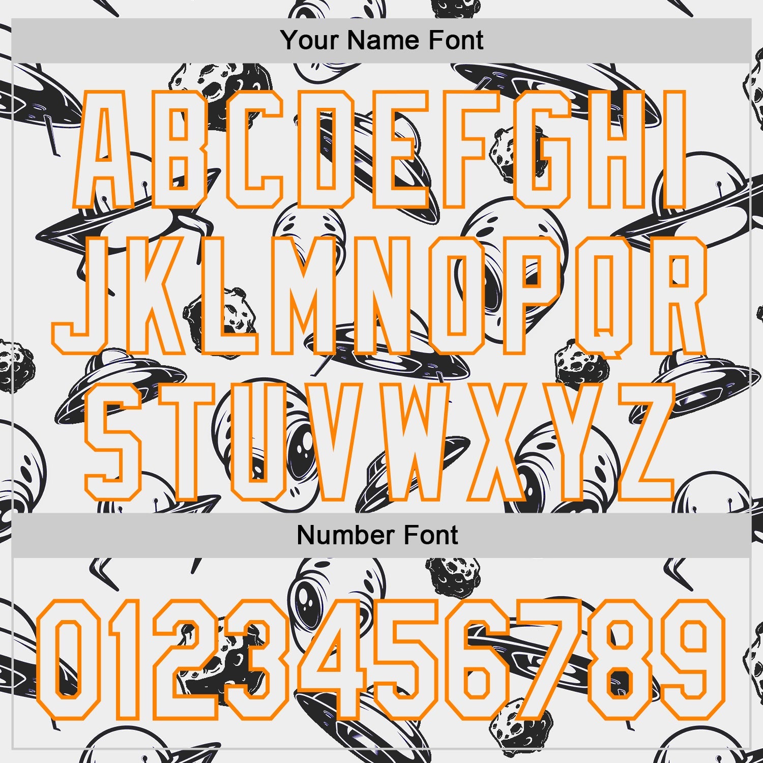 Custom White Bay Orange Alien UFO Authentic Baseball Jersey view 5
