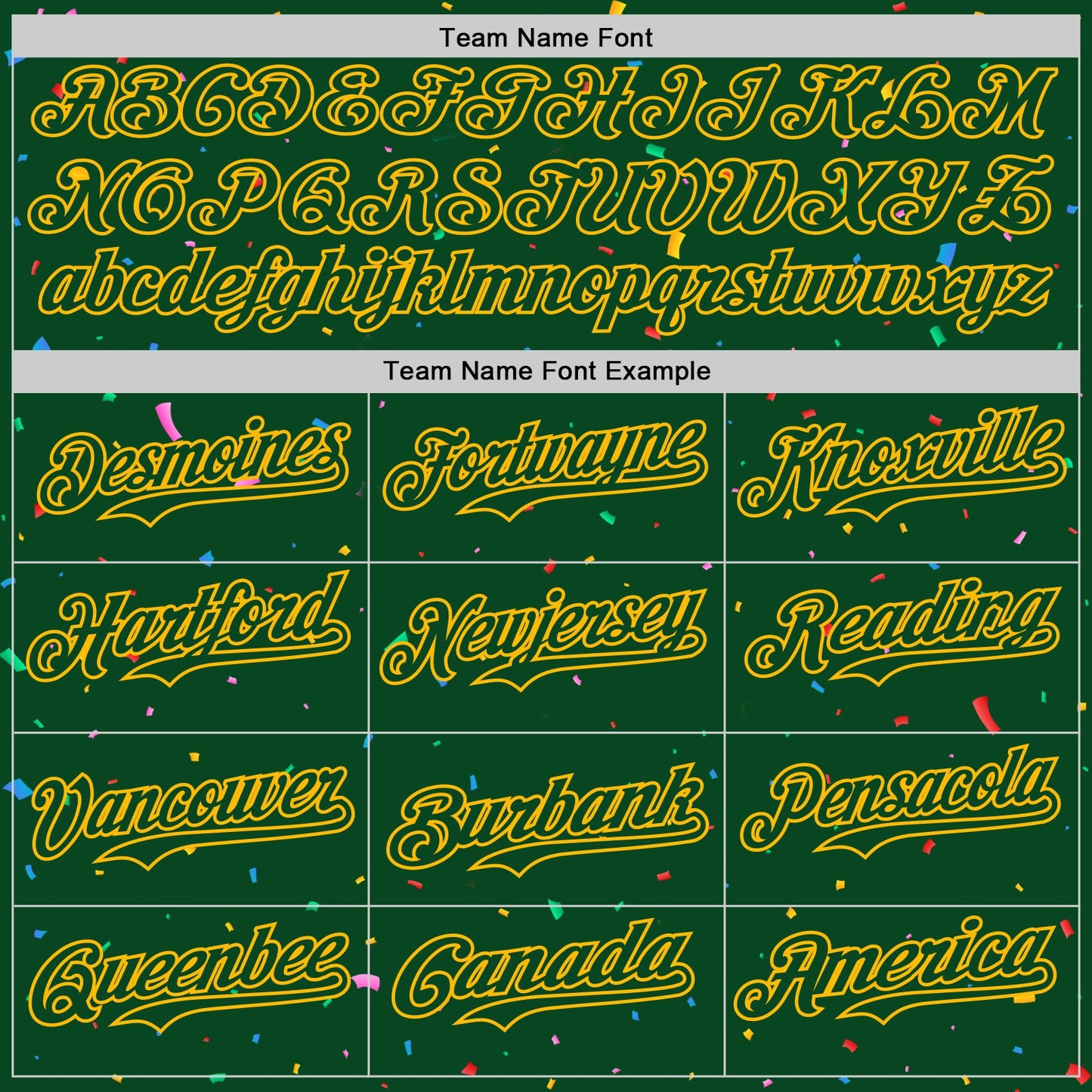 Custom Green Gold 3D Pattern Design Confetti Colorful Speckle Authentic Baseball Jersey view 4