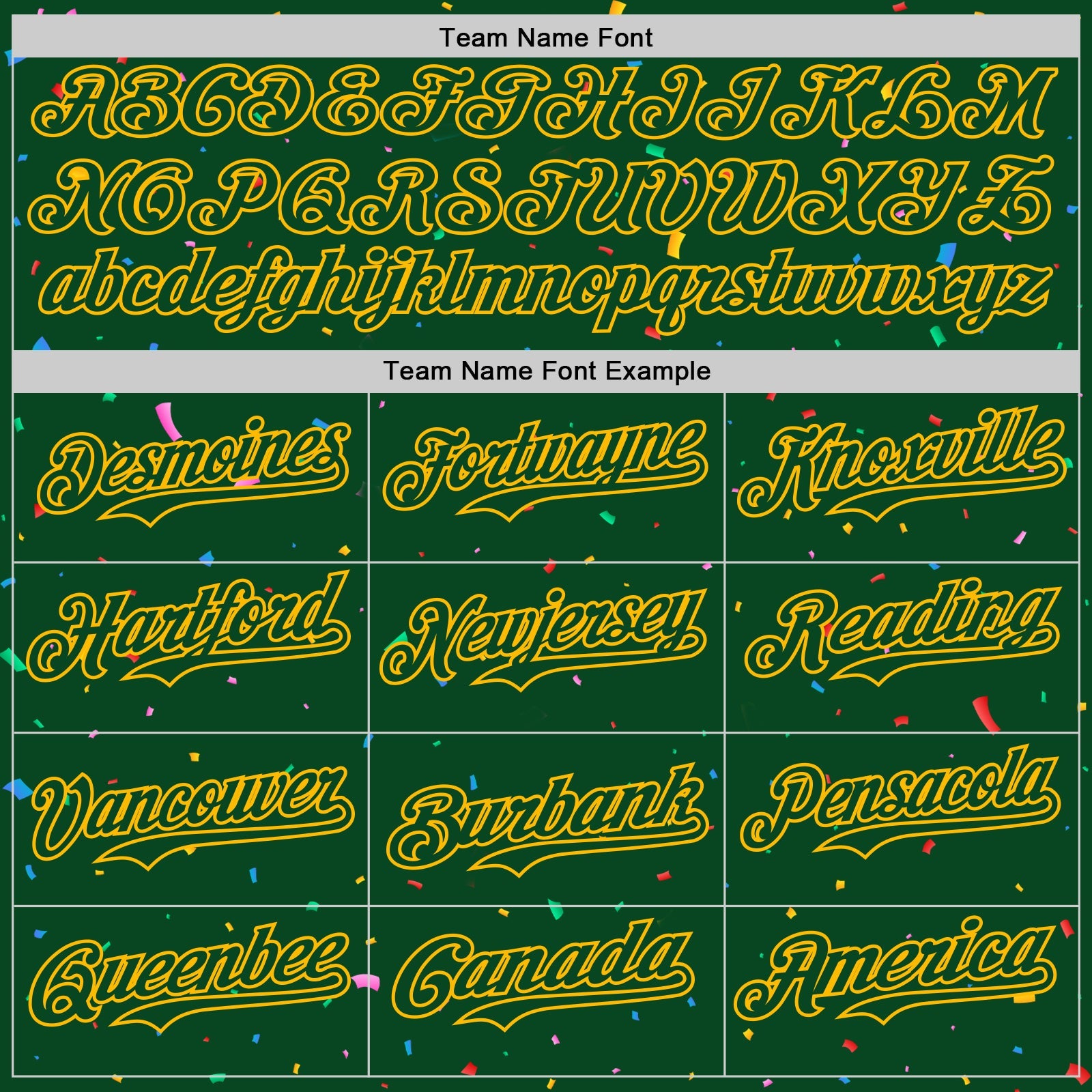 Custom Green Gold 3D Pattern Design Confetti Colorful Speckle Authentic Baseball Jersey view 4
