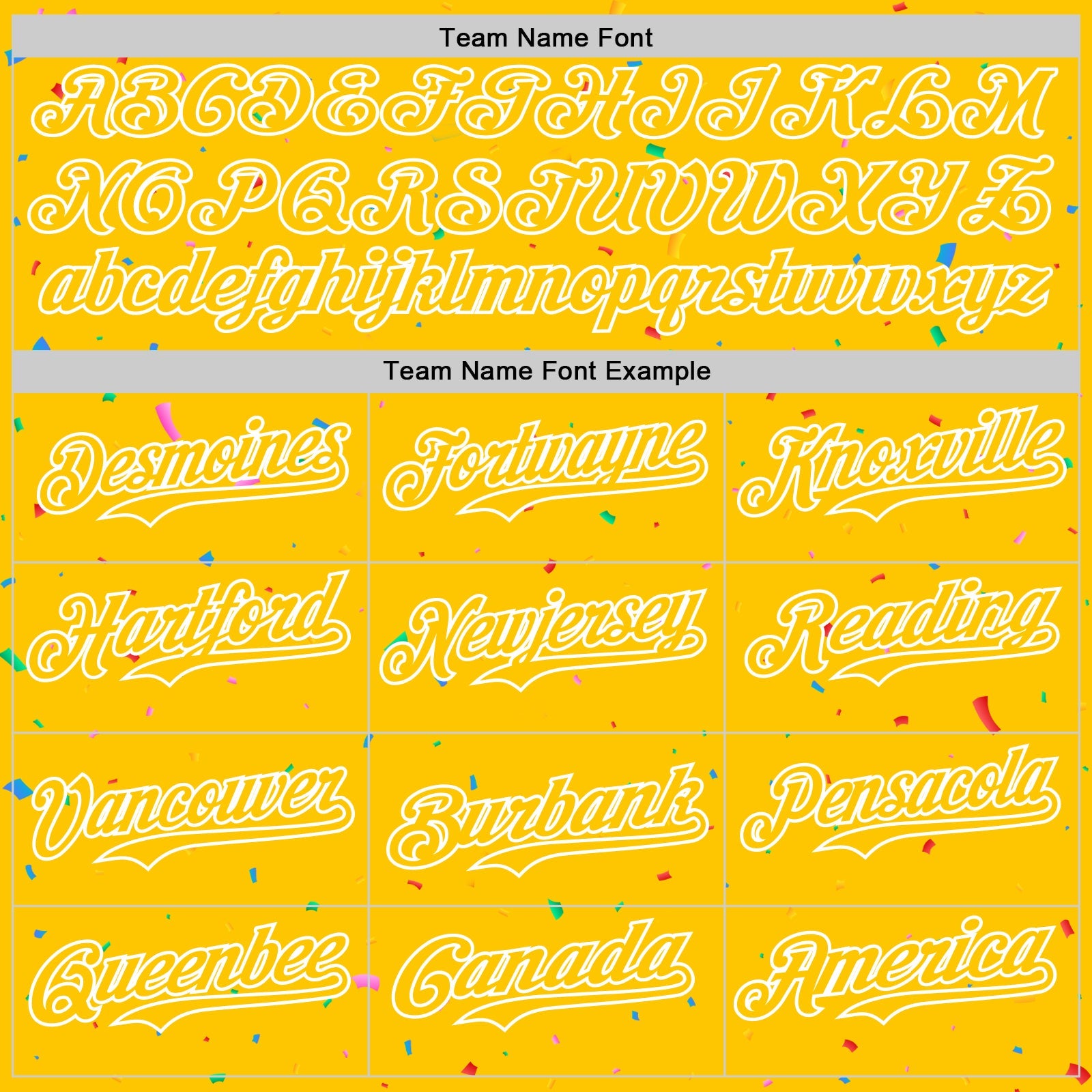 Custom Yellow White 3D Pattern Design Confetti Colorful Speckle Authentic Baseball Jersey view 4