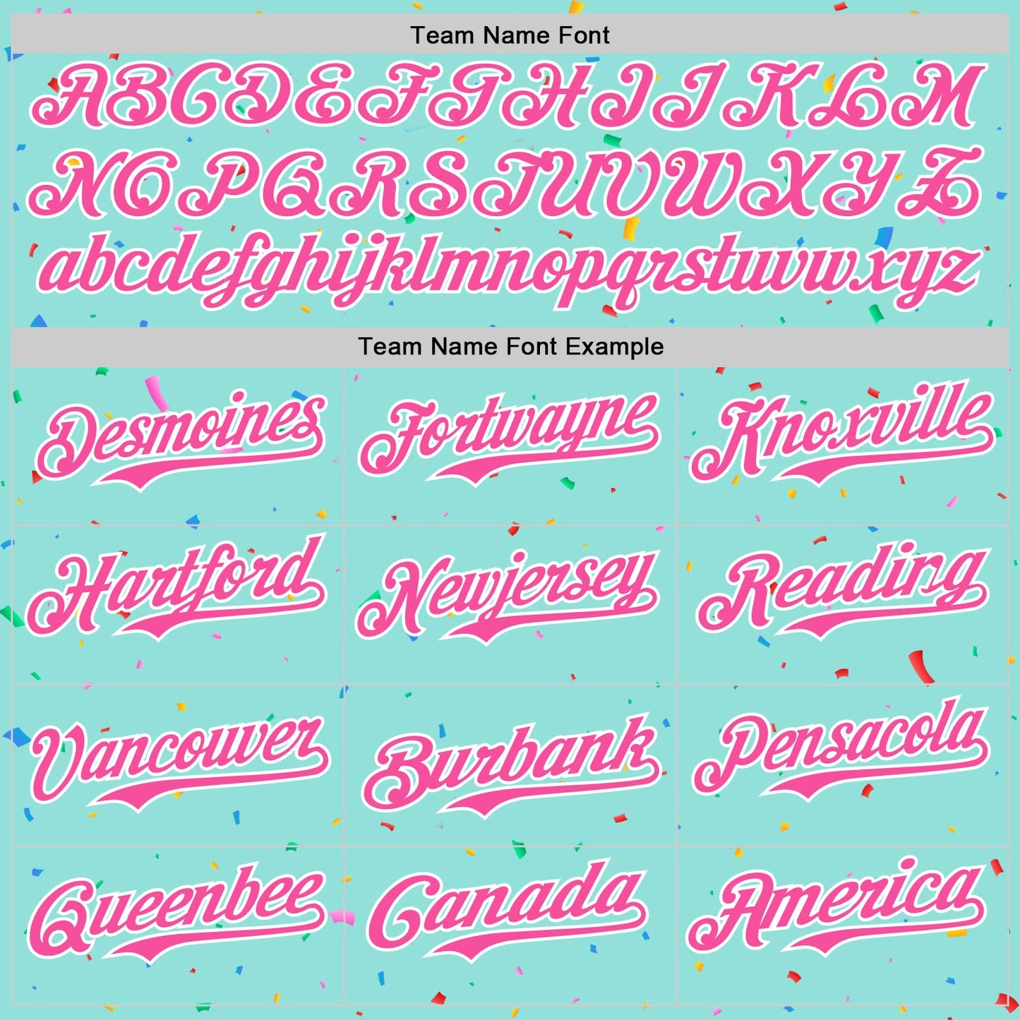 Custom Ice Blue Pink-White 3D Pattern Design Confetti Colorful Speckle Authentic Baseball Jersey view 4