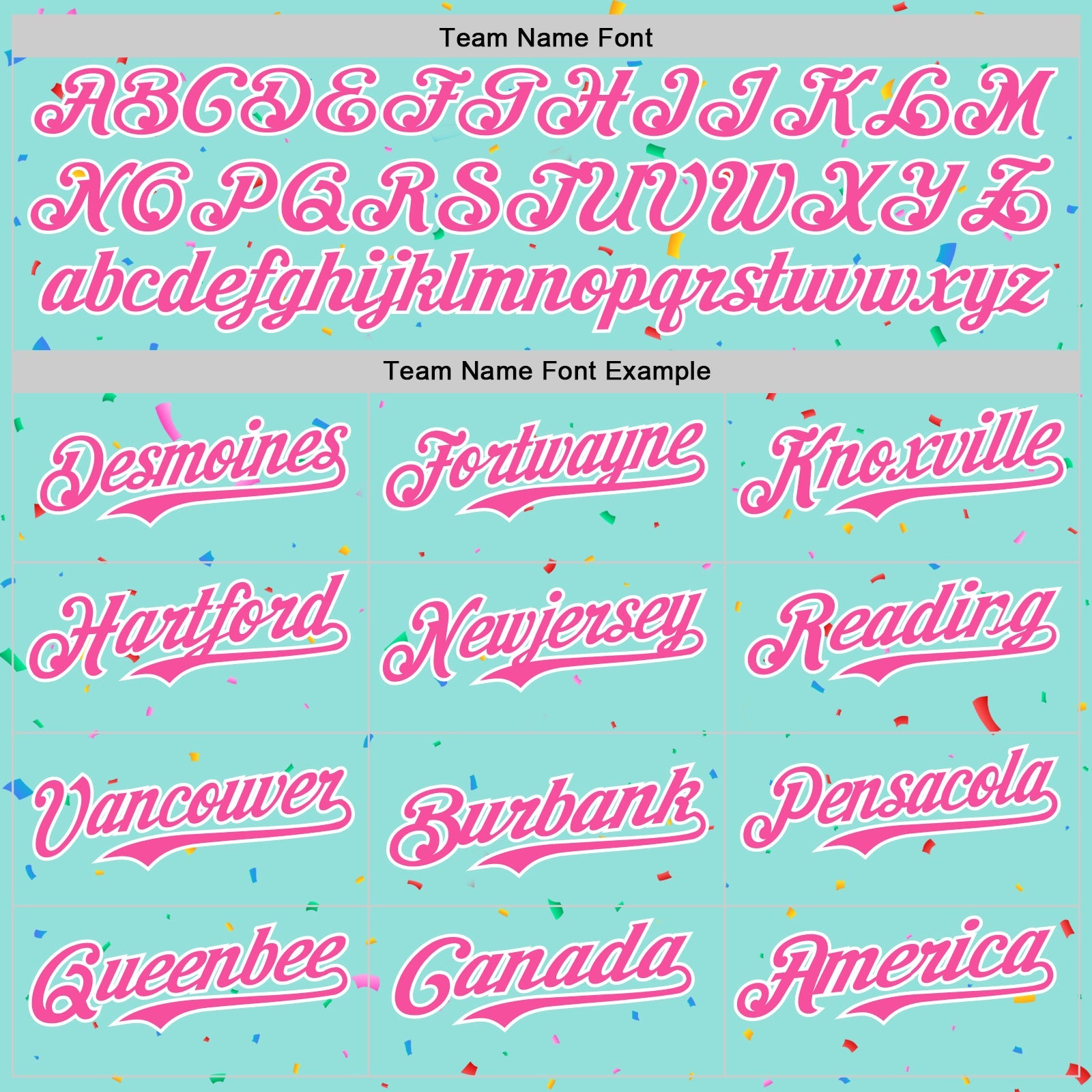 Custom Ice Blue Pink-White 3D Pattern Design Confetti Colorful Speckle Authentic Baseball Jersey view 4