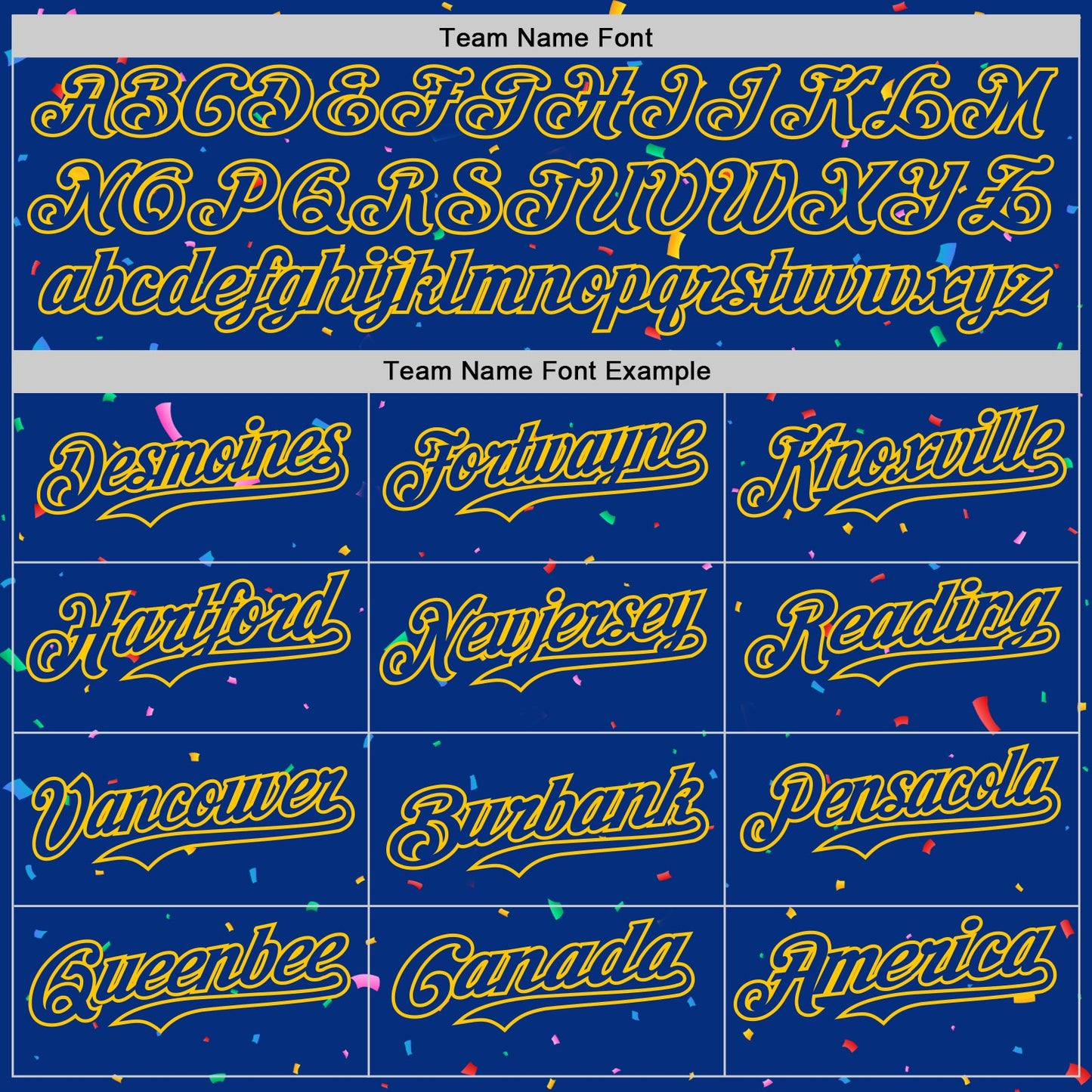 Custom Royal Yellow 3D Pattern Design Confetti Colorful Speckle Authentic Baseball Jersey view 4