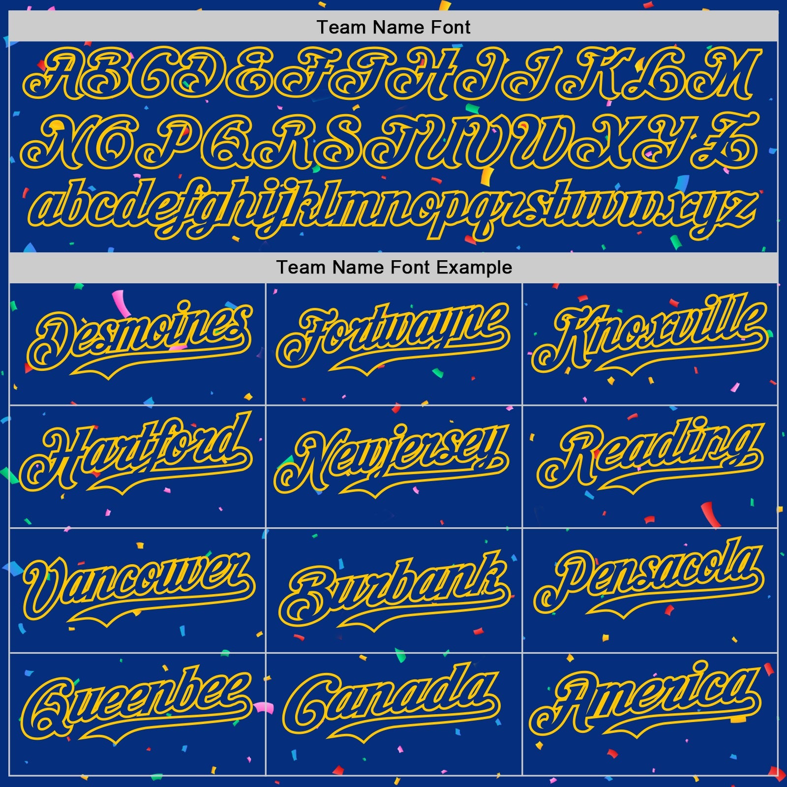 Custom Royal Yellow 3D Pattern Design Confetti Colorful Speckle Authentic Baseball Jersey view 4