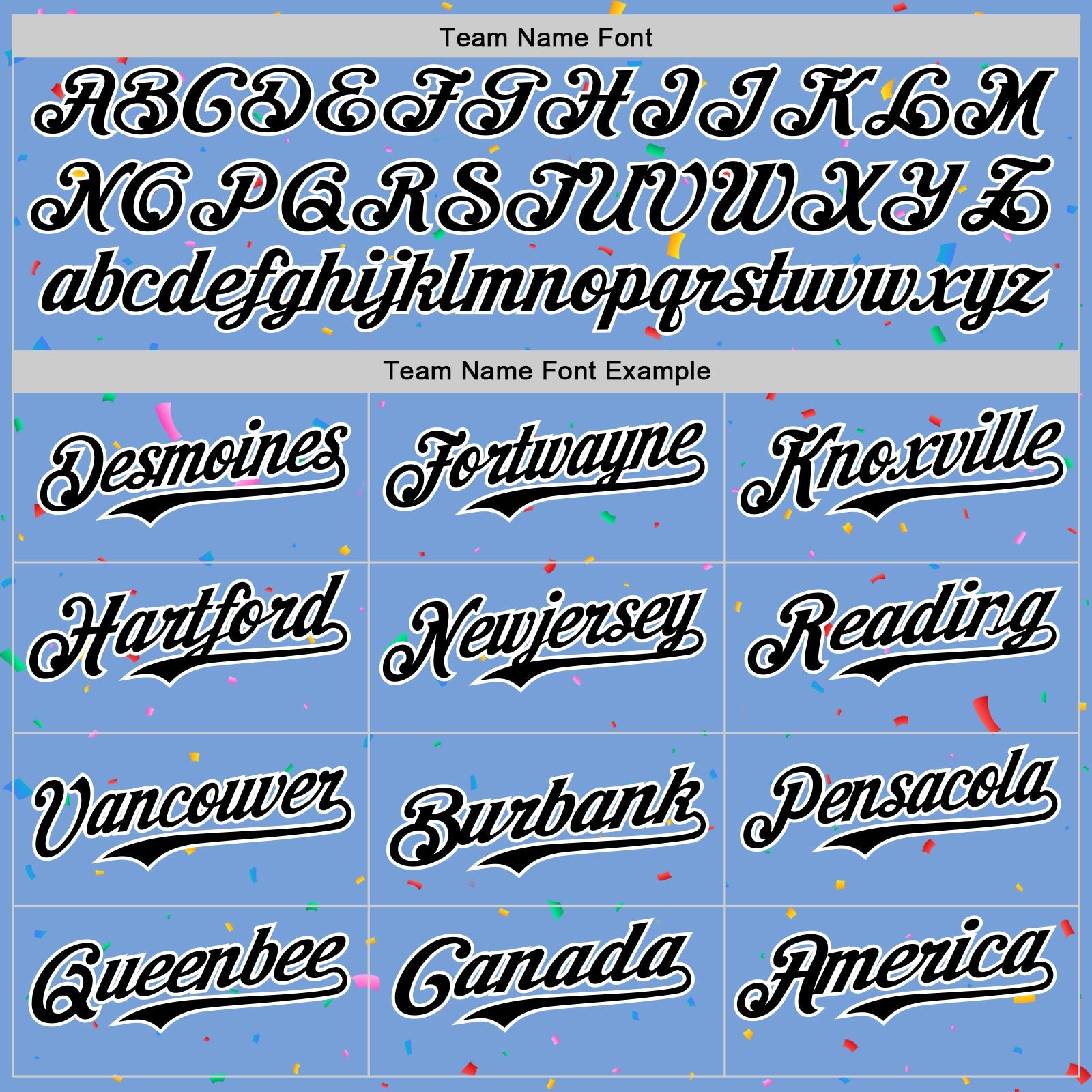 Custom Powder Blue Black-White 3D Pattern Design Confetti Colorful Speckle Authentic Baseball Jersey view 4
