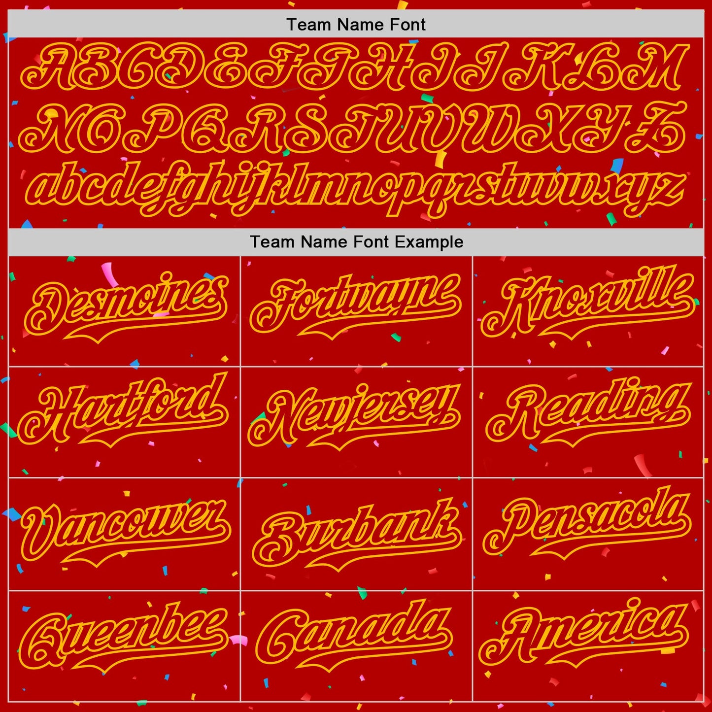 Custom Red Gold 3D Pattern Design Confetti Colorful Speckle Authentic Baseball Jersey view 4