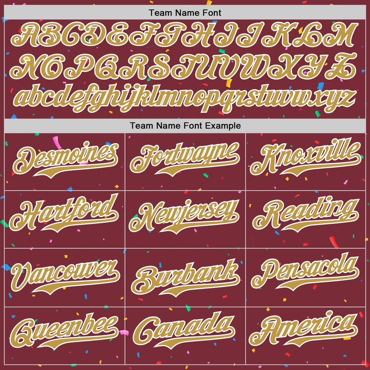 Custom Burgundy Old Gold-White 3D Pattern Design Confetti Colorful Speckle Authentic Baseball Jersey view 4