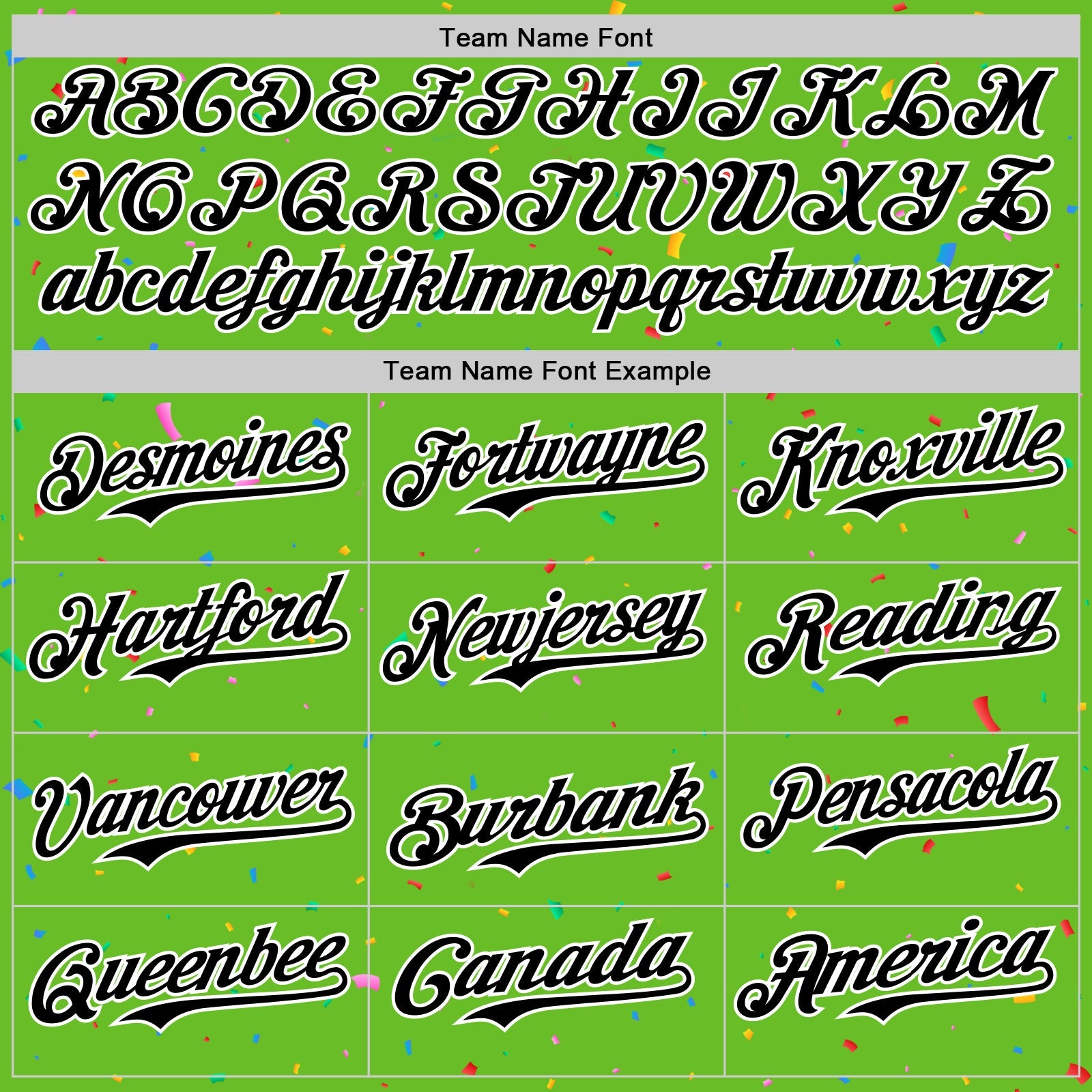 Custom Aurora Green Black-White 3D Pattern Design Confetti Colorful Speckle Authentic Baseball Jersey view 4