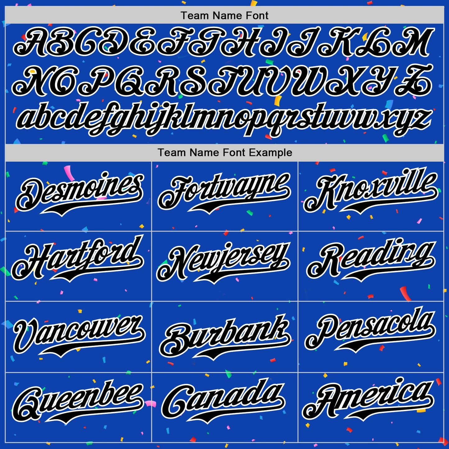 Custom Thunder Blue Black-White 3D Pattern Design Confetti Colorful Speckle Authentic Baseball Jersey view 4