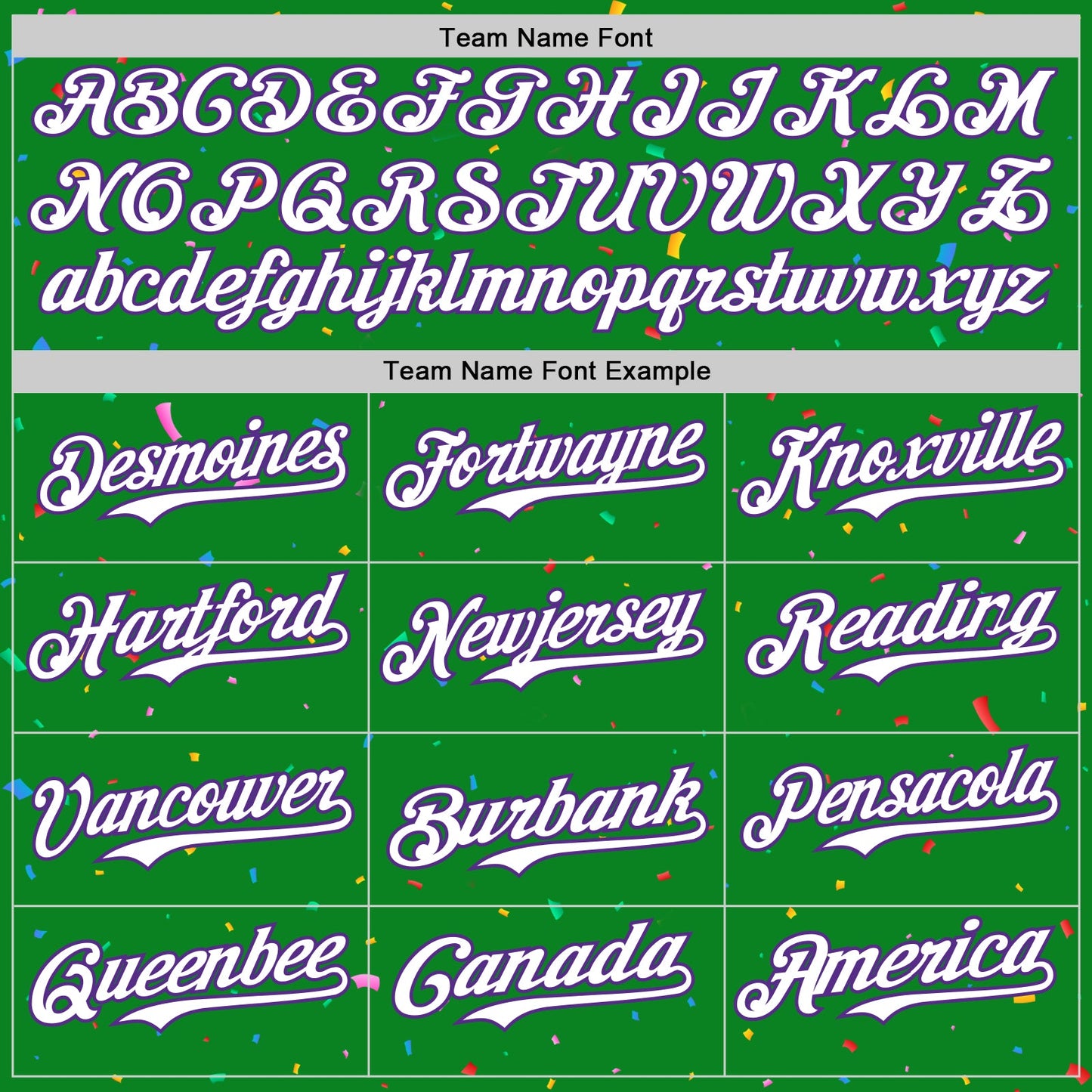 Custom Grass Green White-Purple 3D Pattern Design Confetti Colorful Speckle Authentic Baseball Jersey view 4