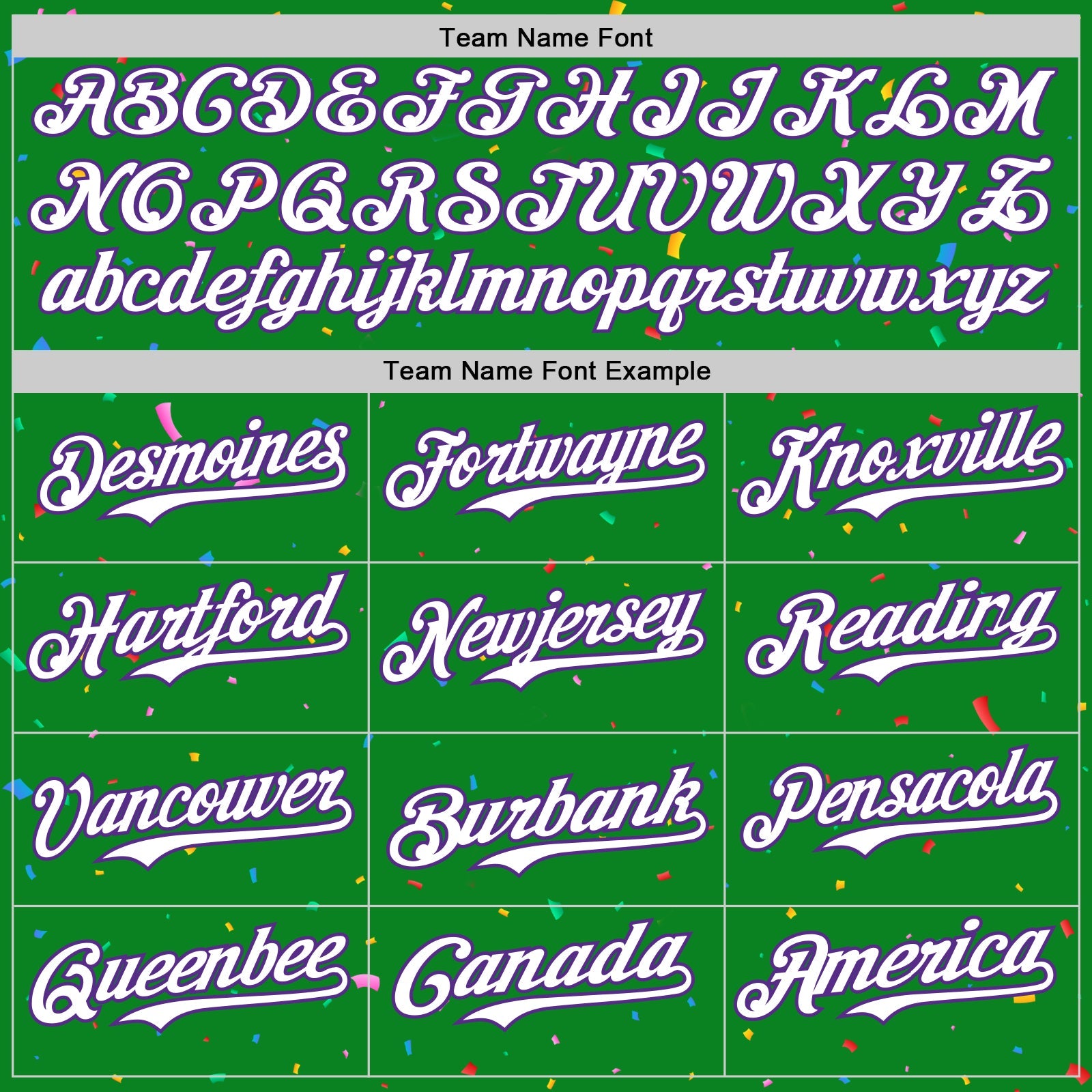 Custom Grass Green White-Purple 3D Pattern Design Confetti Colorful Speckle Authentic Baseball Jersey view 4
