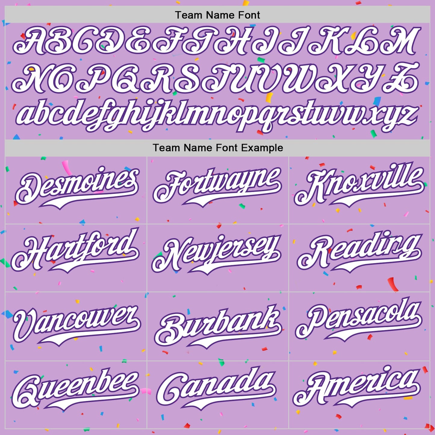 Custom Light Purple White-Purple 3D Pattern Design Confetti Colorful Speckle Authentic Baseball Jersey view 4