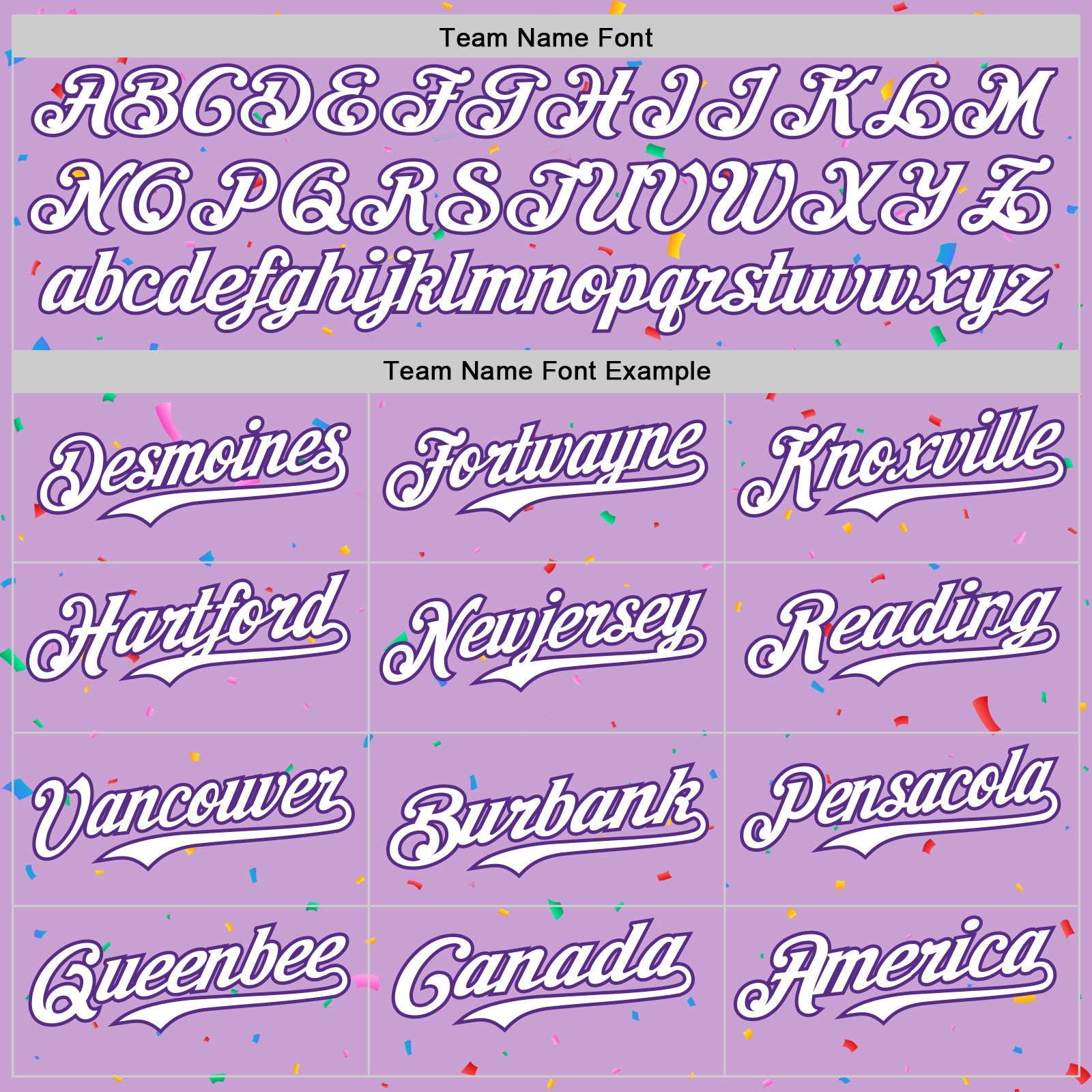 Custom Light Purple White-Purple 3D Pattern Design Confetti Colorful Speckle Authentic Baseball Jersey view 4