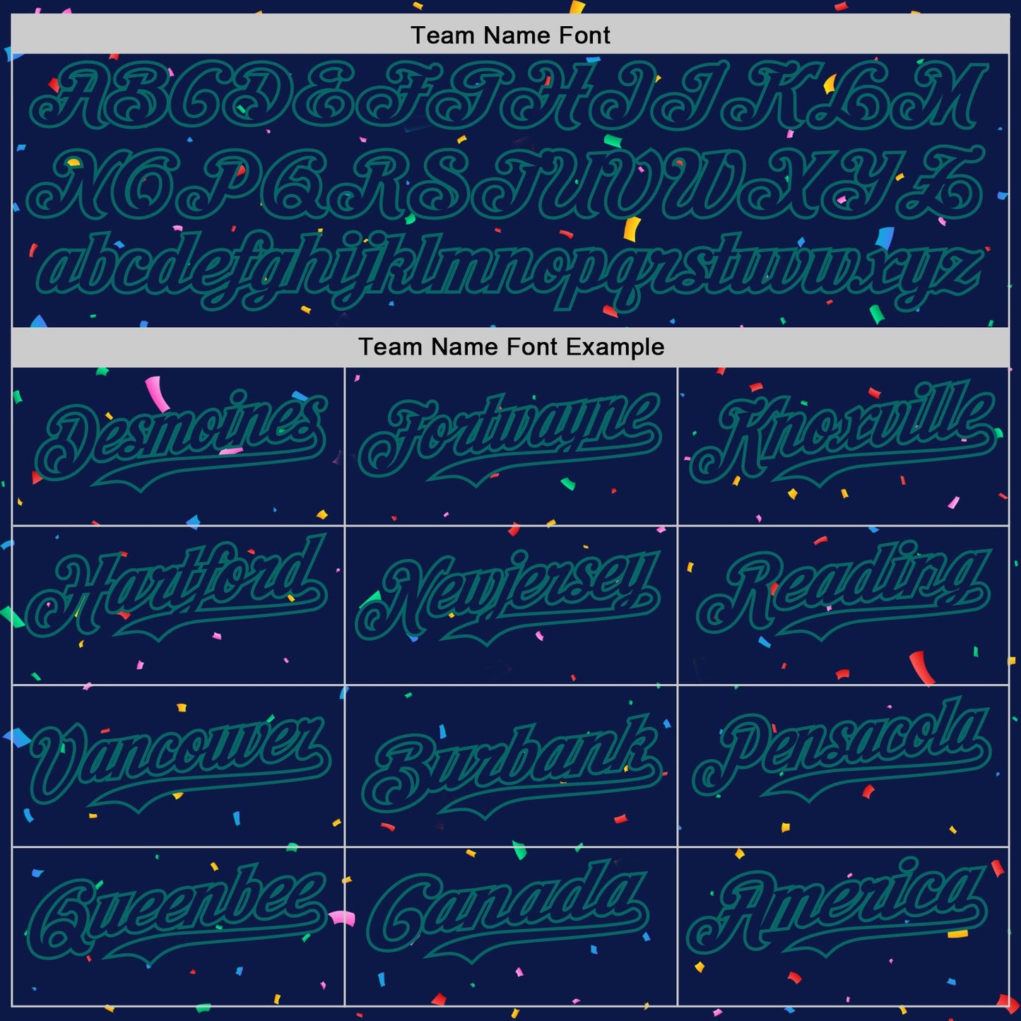 Custom Navy Teal 3D Pattern Design Confetti Colorful Speckle Authentic Baseball Jersey view 4