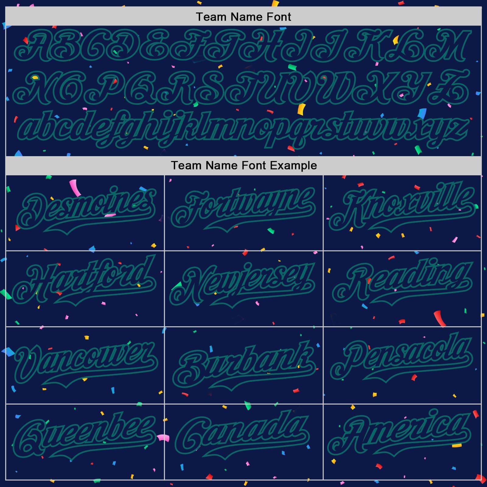 Custom Navy Teal 3D Pattern Design Confetti Colorful Speckle Authentic Baseball Jersey view 4