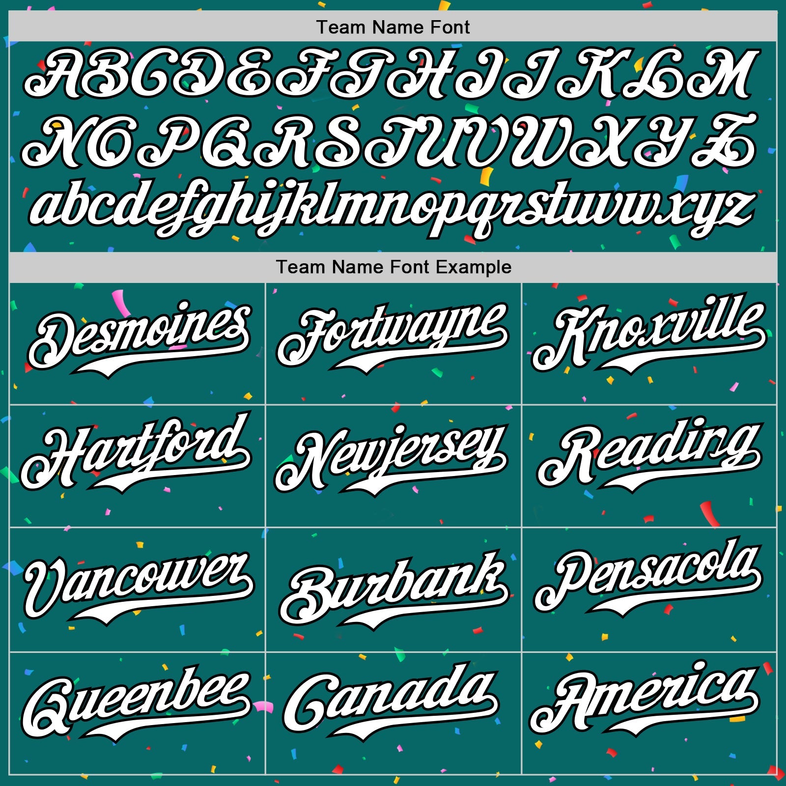 Custom Teal White-Black 3D Pattern Design Confetti Colorful Speckle Authentic Baseball Jersey view 4
