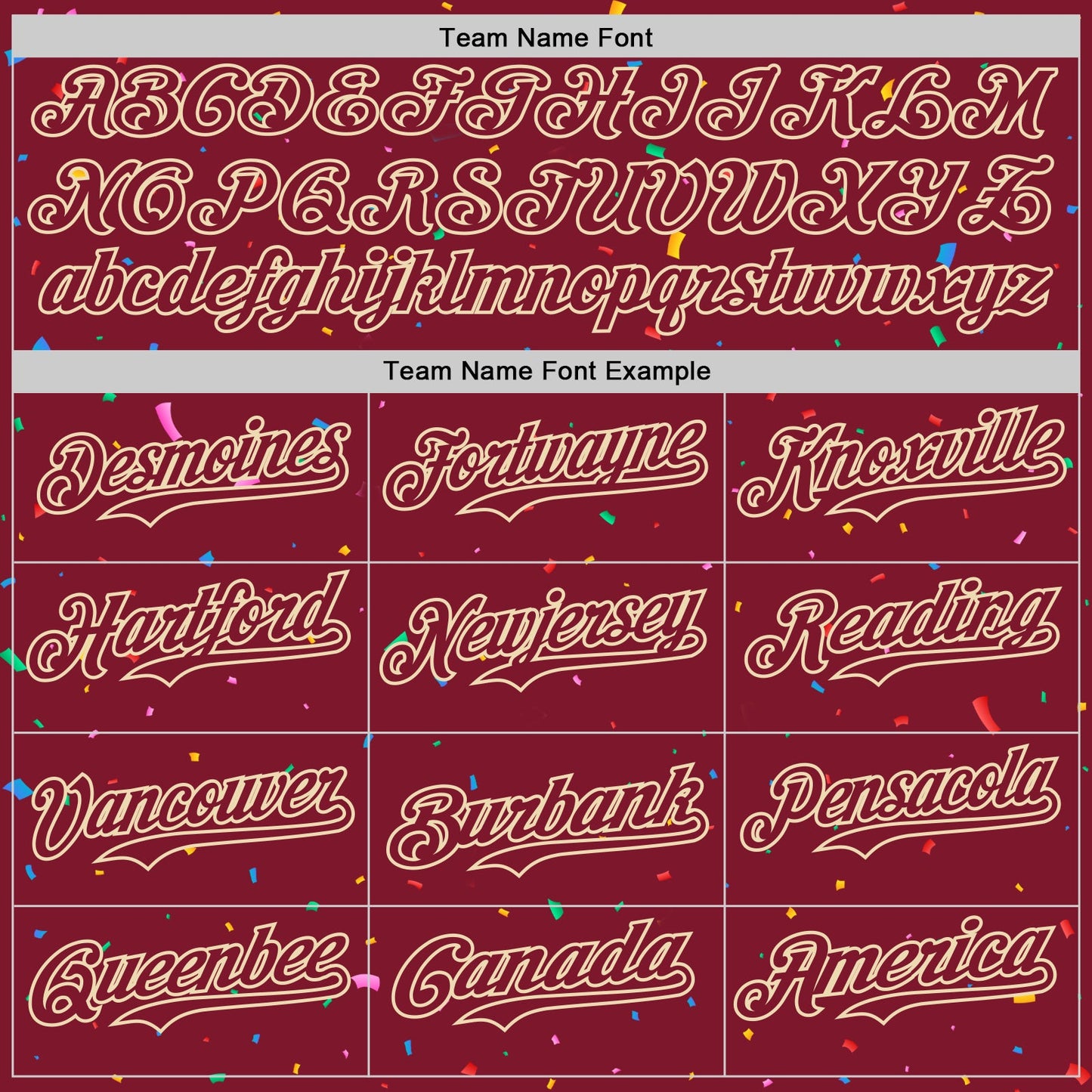 Custom Crimson Cream 3D Pattern Design Confetti Colorful Speckle Authentic Baseball Jersey view 4