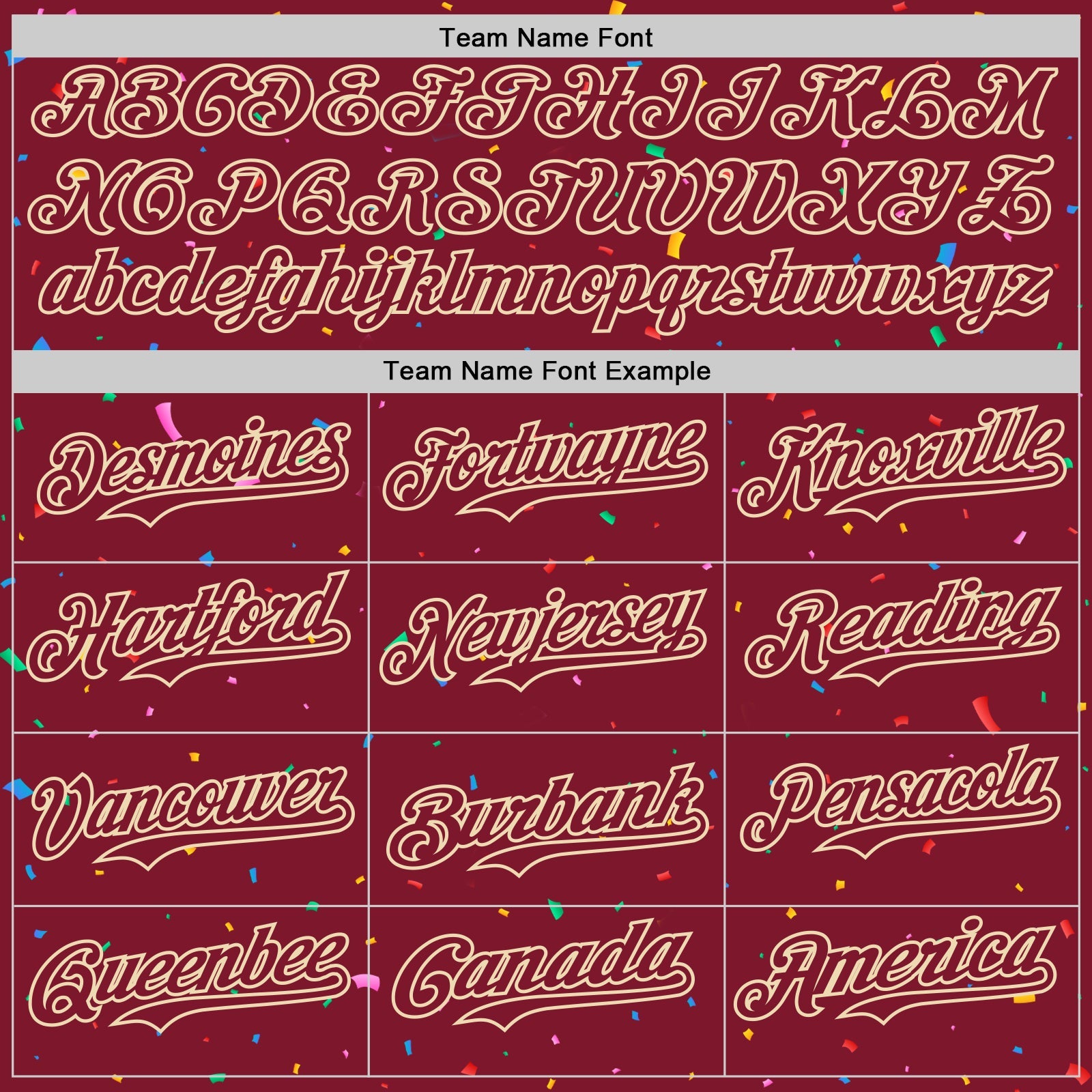 Custom Crimson Cream 3D Pattern Design Confetti Colorful Speckle Authentic Baseball Jersey view 4