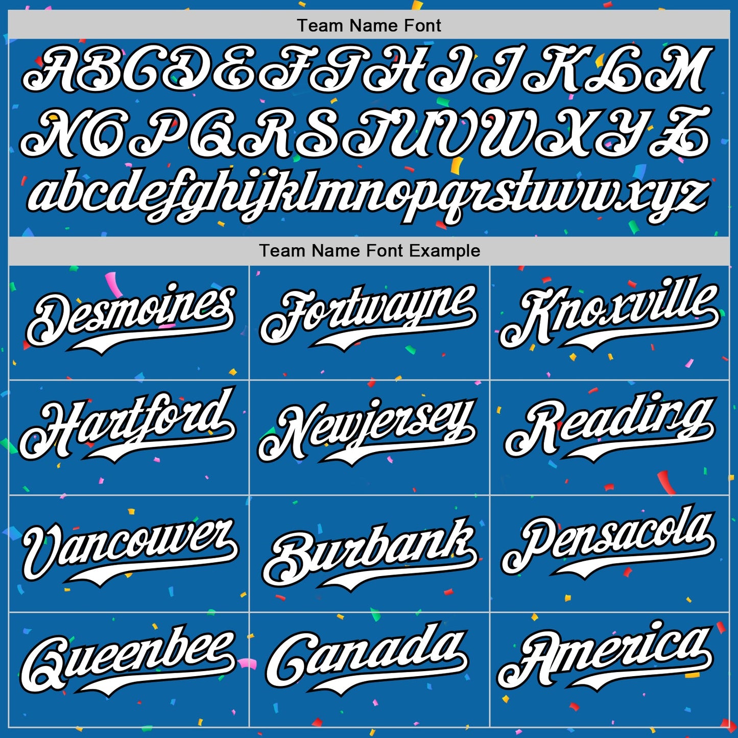 Custom Blue White-Black 3D Pattern Design Confetti Colorful Speckle Authentic Baseball Jersey view 4