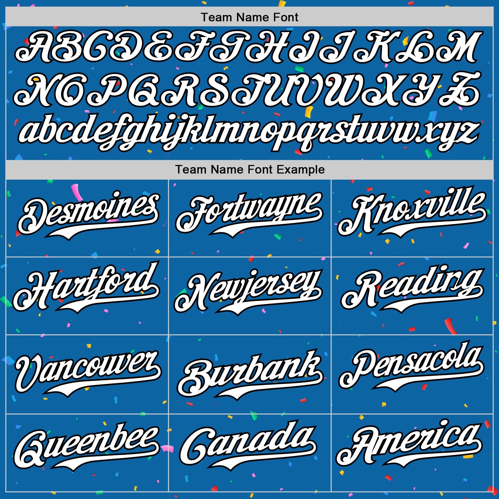Custom Blue White-Black 3D Pattern Design Confetti Colorful Speckle Authentic Baseball Jersey view 4
