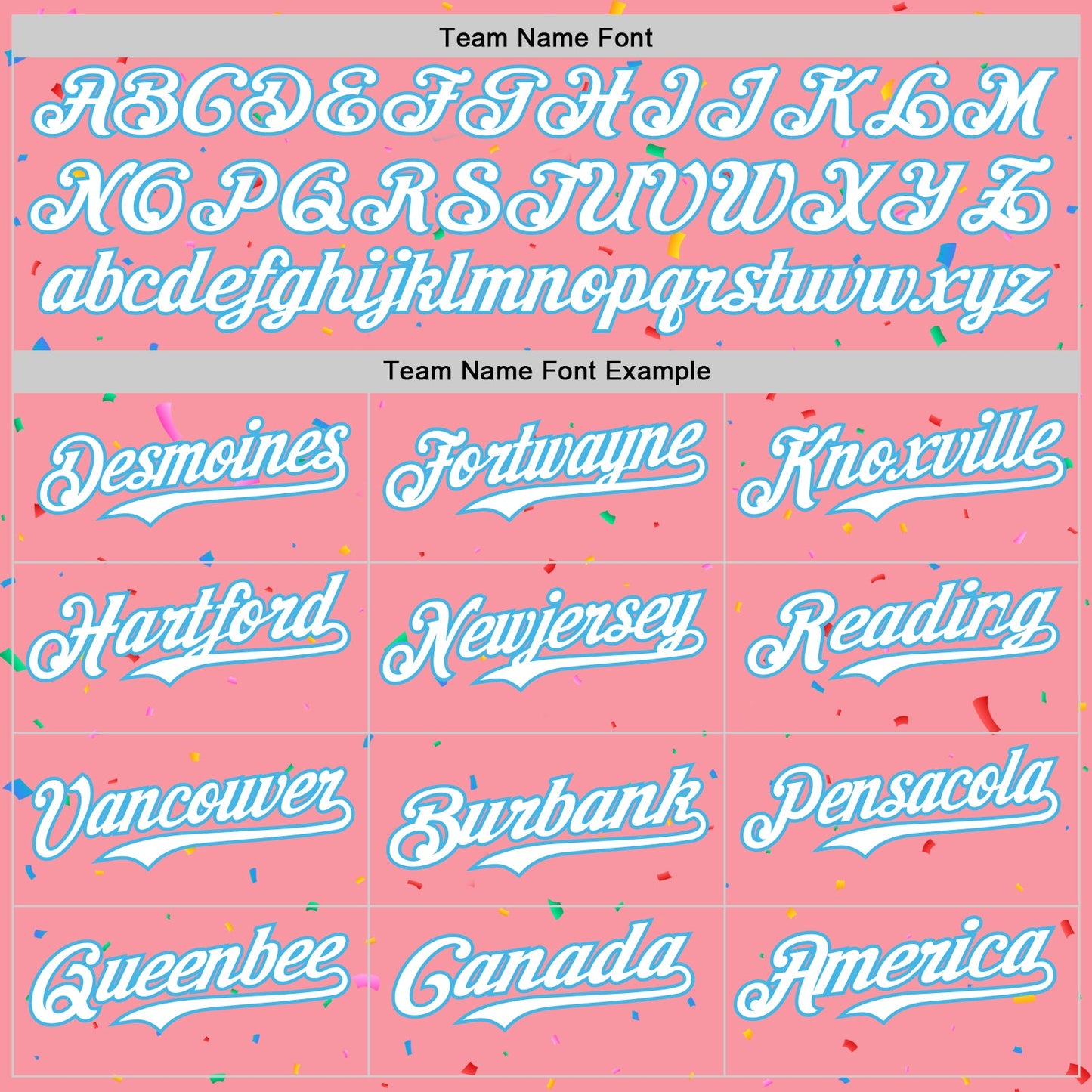 Custom Medium Pink White-Sky Blue 3D Pattern Design Confetti Colorful Speckle Authentic Baseball Jersey view 4