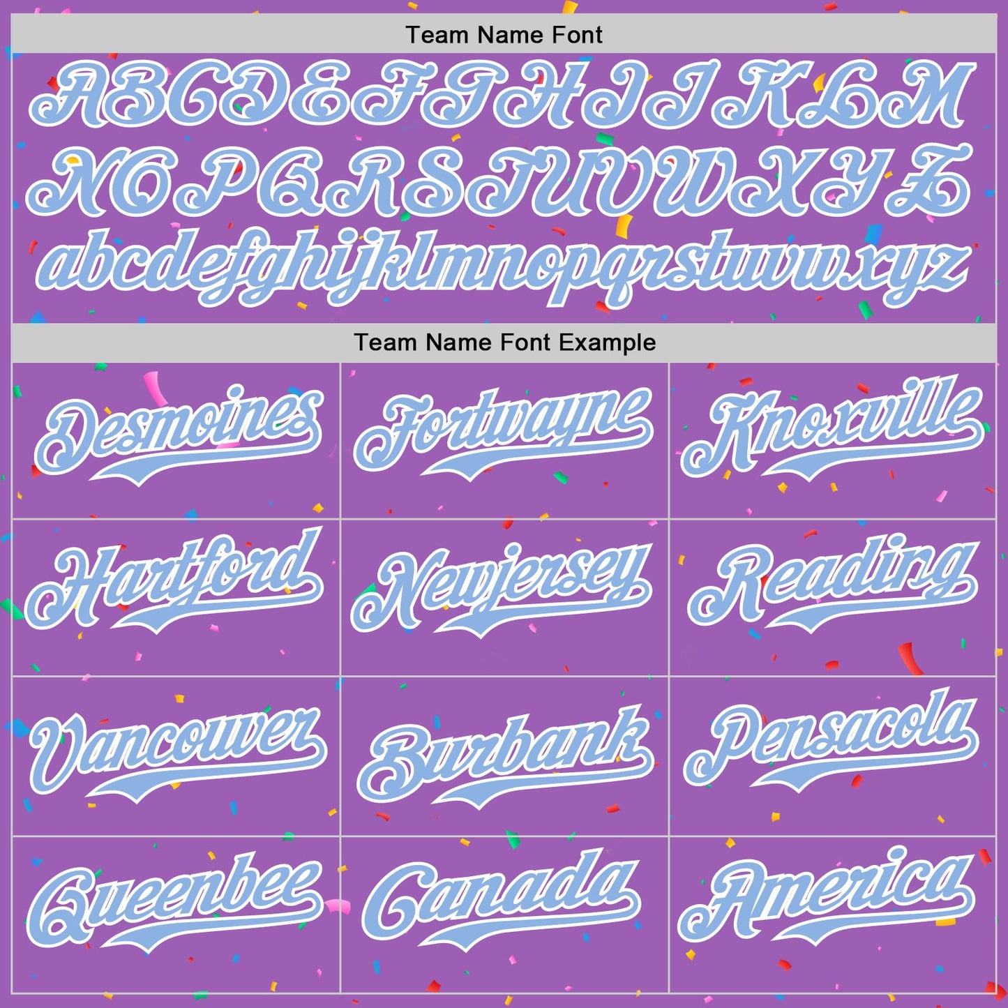 Custom Medium Purple Light Blue-White 3D Pattern Design Confetti Colorful Speckle Authentic Baseball Jersey view 4