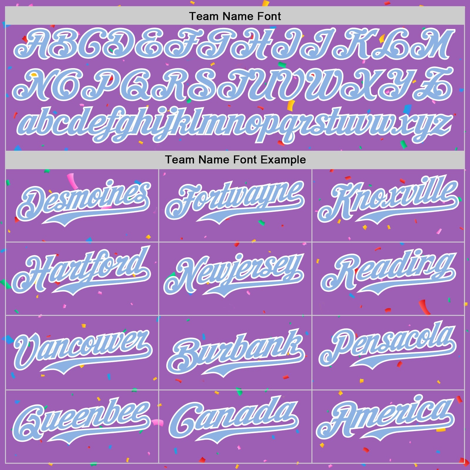 Custom Medium Purple Light Blue-White 3D Pattern Design Confetti Colorful Speckle Authentic Baseball Jersey view 4