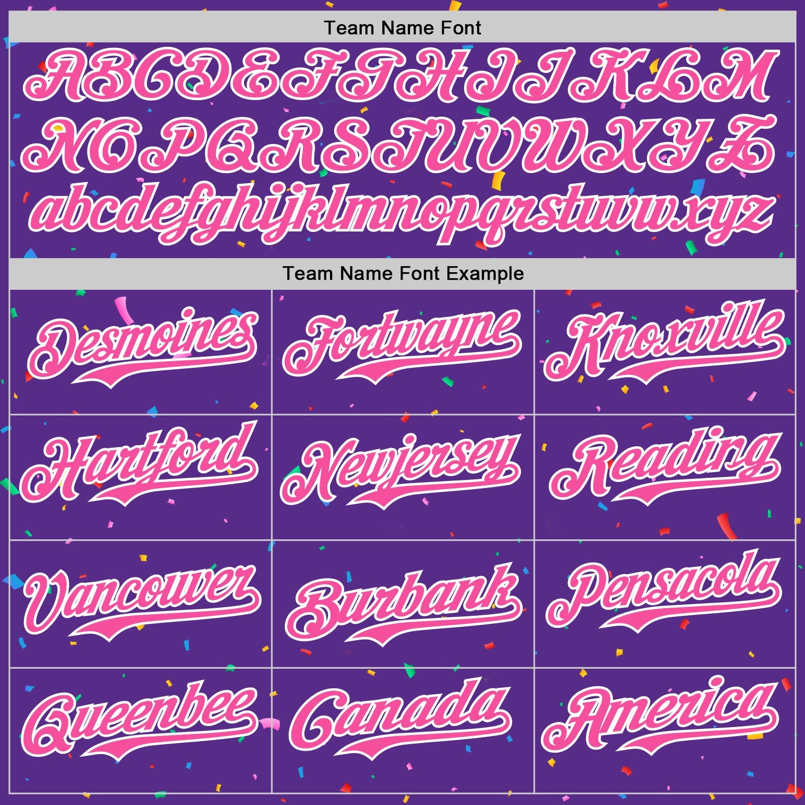 Custom Purple Pink-White 3D Pattern Design Confetti Colorful Speckle Authentic Baseball Jersey view 4