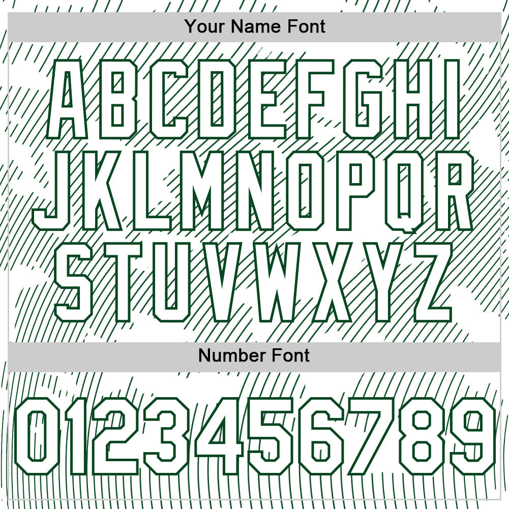 Custom White Green Curve Lines Authentic Baseball Jersey view 5