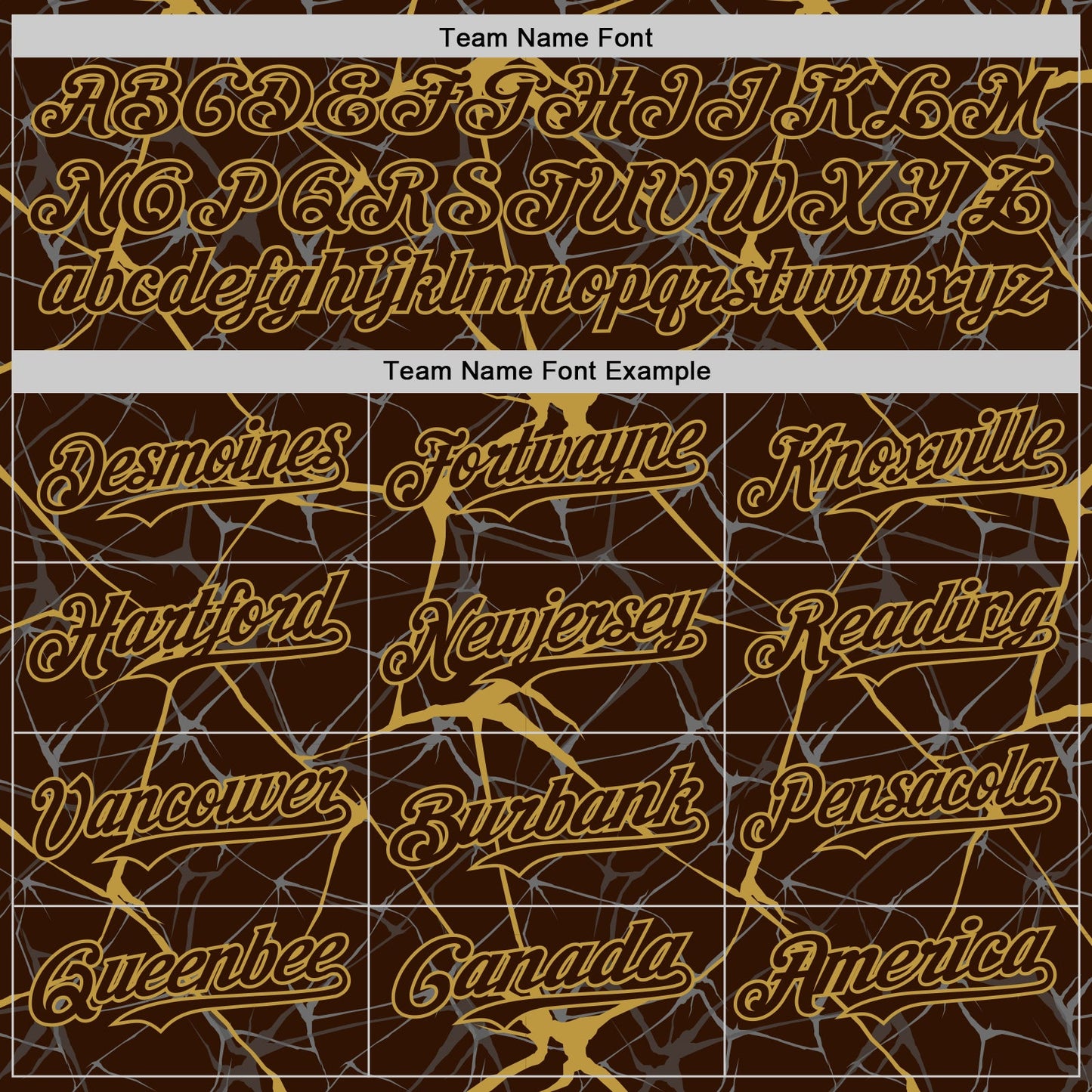 Custom Brown Old Gold 3D Pattern Design Abstract Network Authentic Baseball Jersey view 4