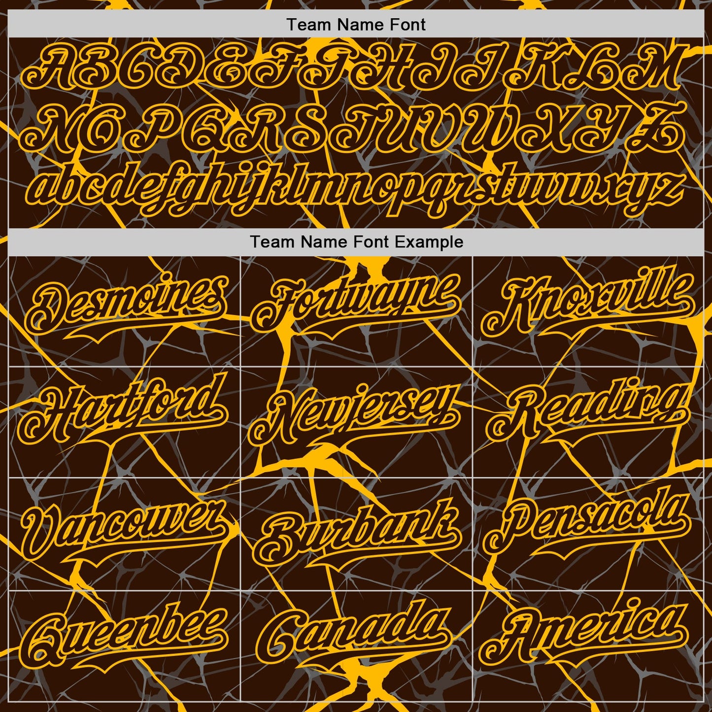 Custom Brown Gold 3D Pattern Design Abstract Network Authentic Baseball Jersey view 4