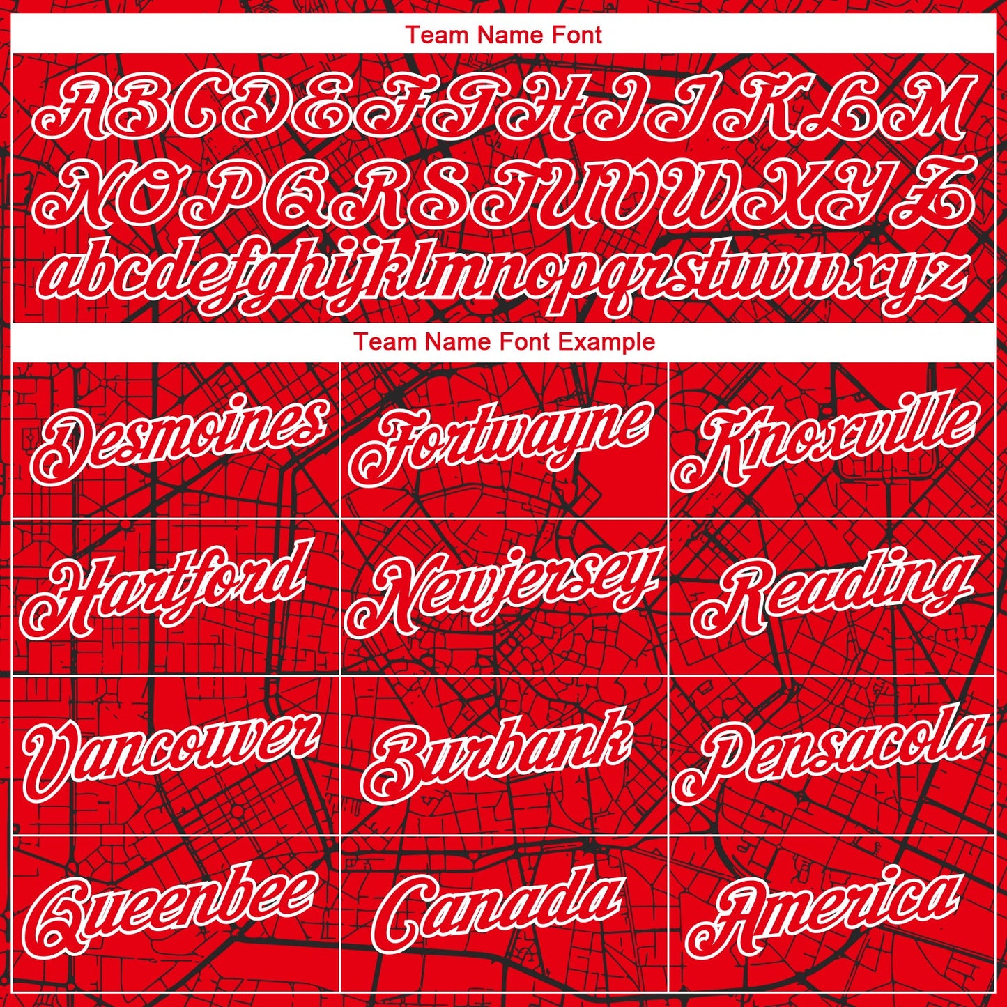 Custom Fire Red-White City Street Map Urban Grid Performance T-Shirt view 3