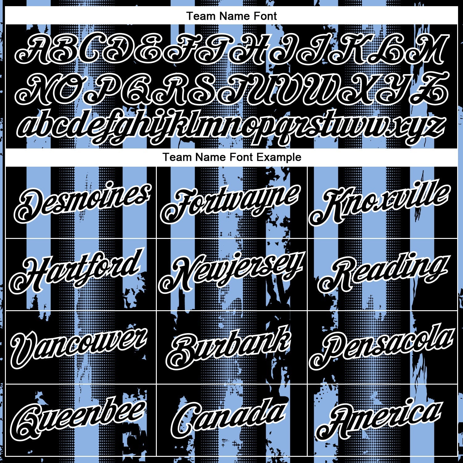 Custom Light Blue Black-White Vintage Vertical Stripe Fantasy Performance T-Shirt view 3