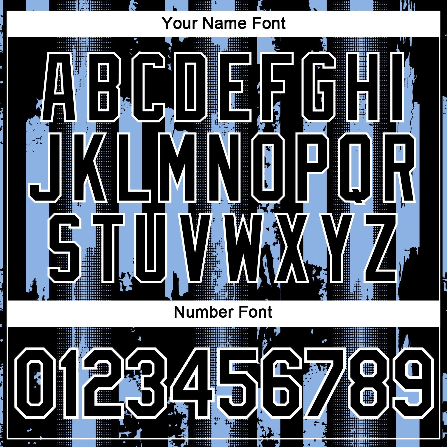 Custom Light Blue Black-White Vintage Vertical Stripe Fantasy Performance T-Shirt view 4