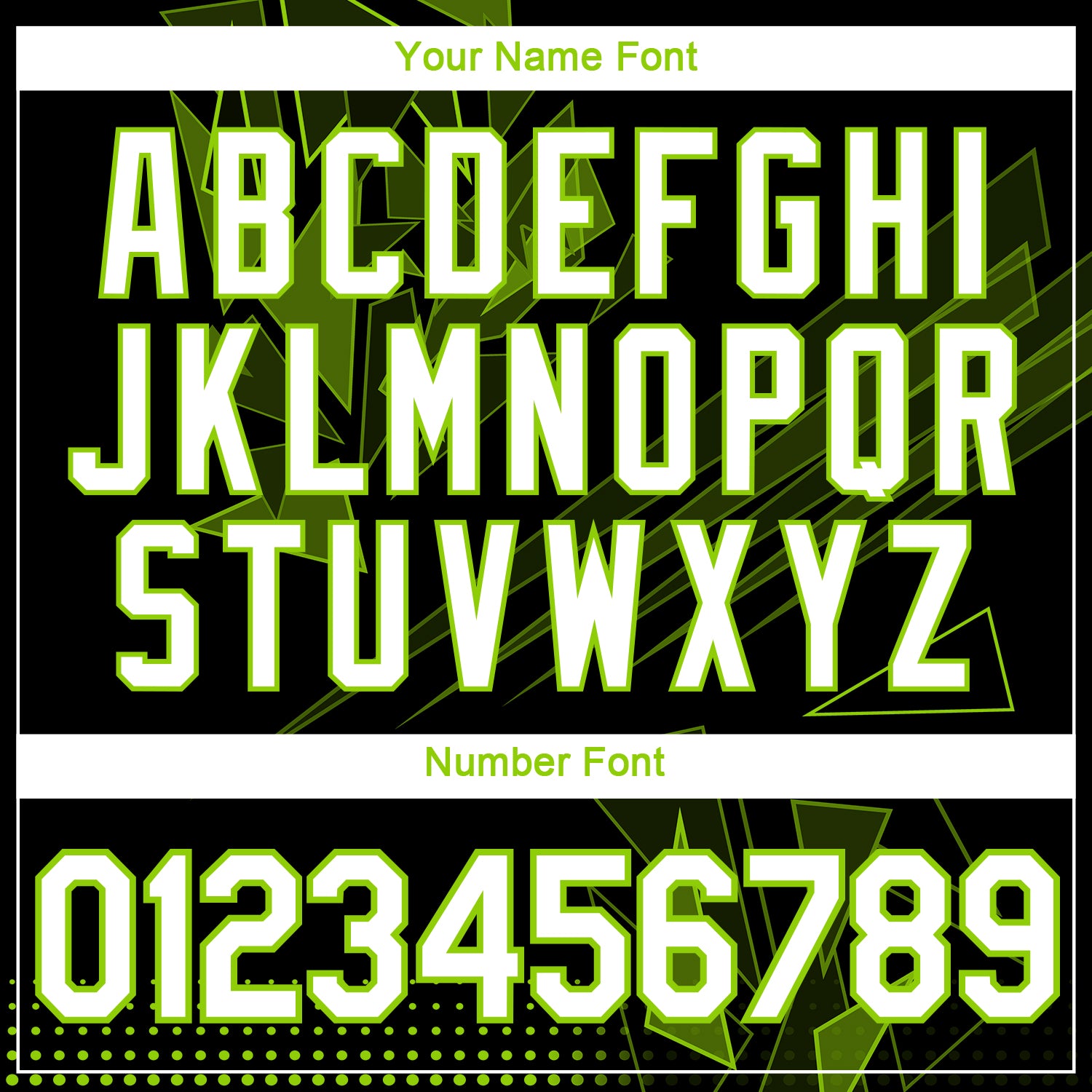Custom Neon Green White-Black Abstract Geometric Shattered Angular Performance T-Shirt view 4