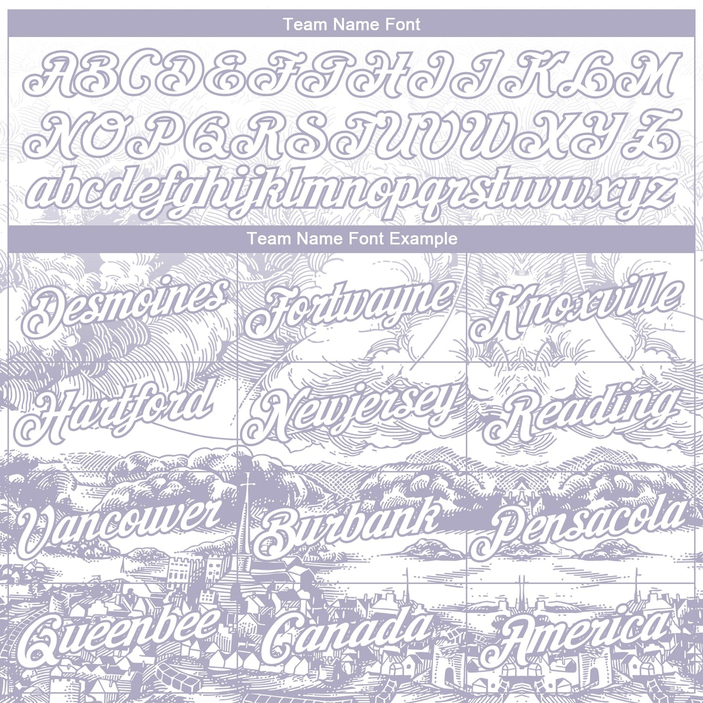 Custom White-Light Purple Vintage Line Art Cityscape Performance T-Shirt view 3