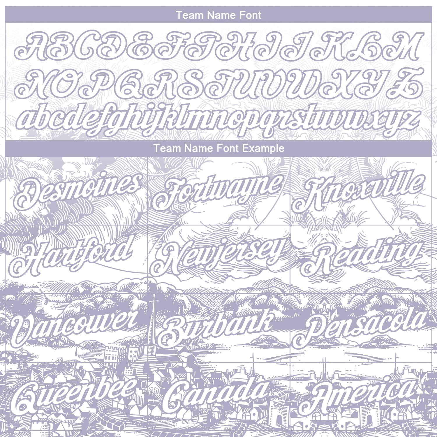 Custom White-Light Purple Vintage Line Art Cityscape Performance T-Shirt view 3
