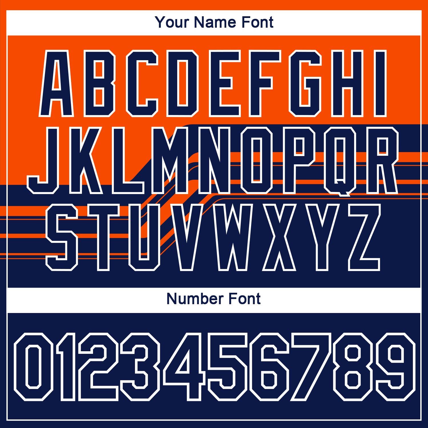 Custom Orange Navy-White Varsity Style Retro Stripe Performance T-Shirt view 4