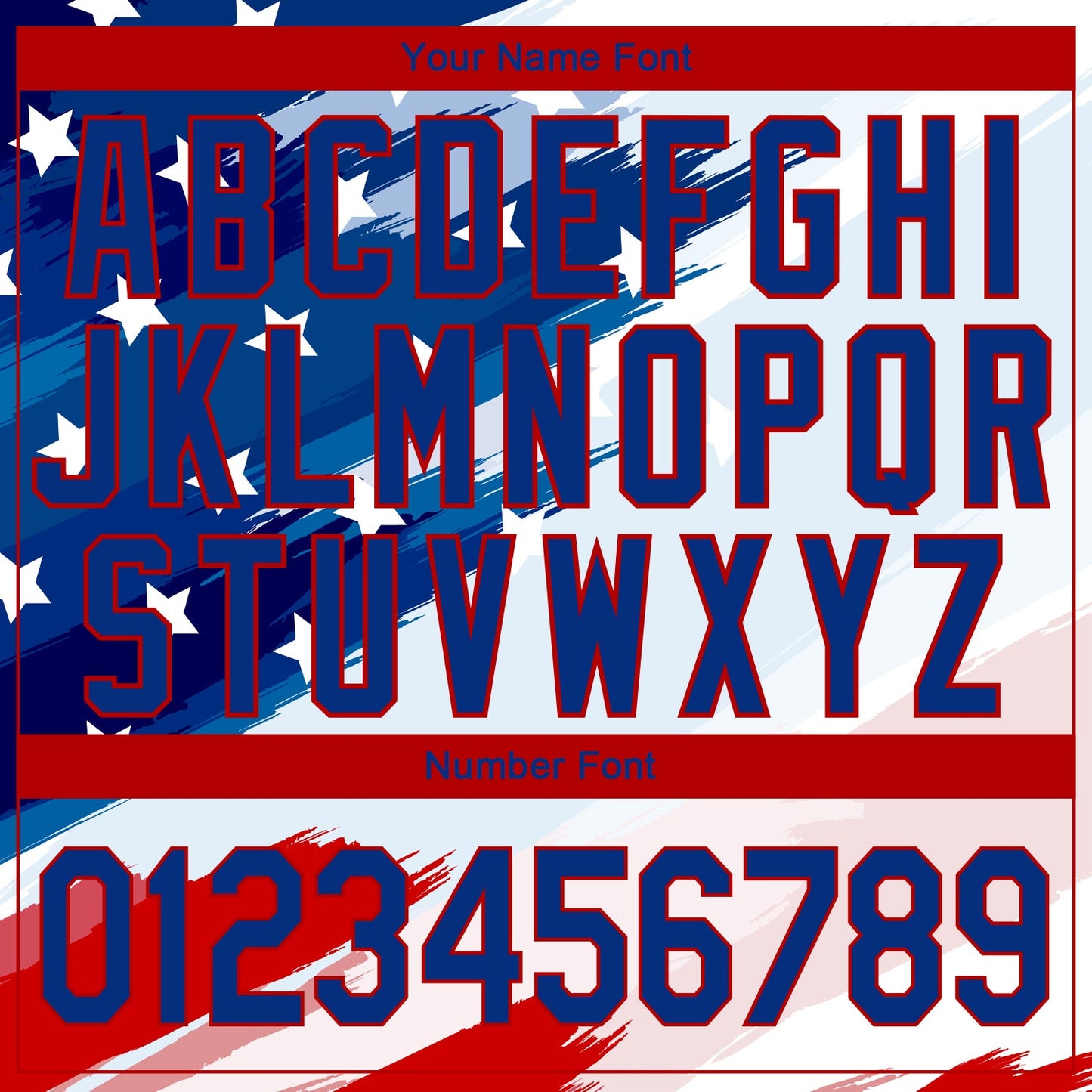 Custom White Royal-Red 3D American Flag Fashion Authentic Baseball Jersey view 5