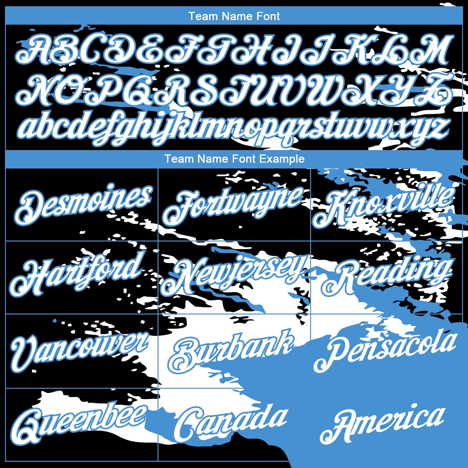 Custom Black White-Powder Blue Splash Performance T-Shirt view 3