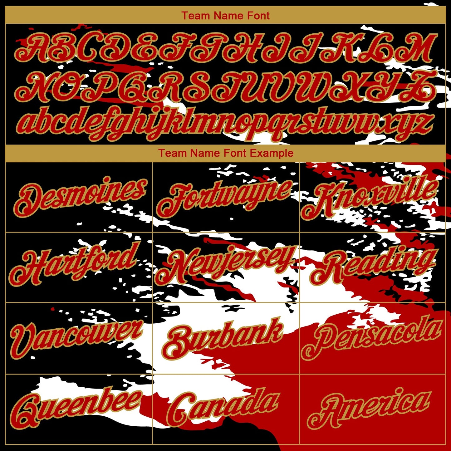 Custom Black Red White-Old Gold Splash Performance T-Shirt view 3