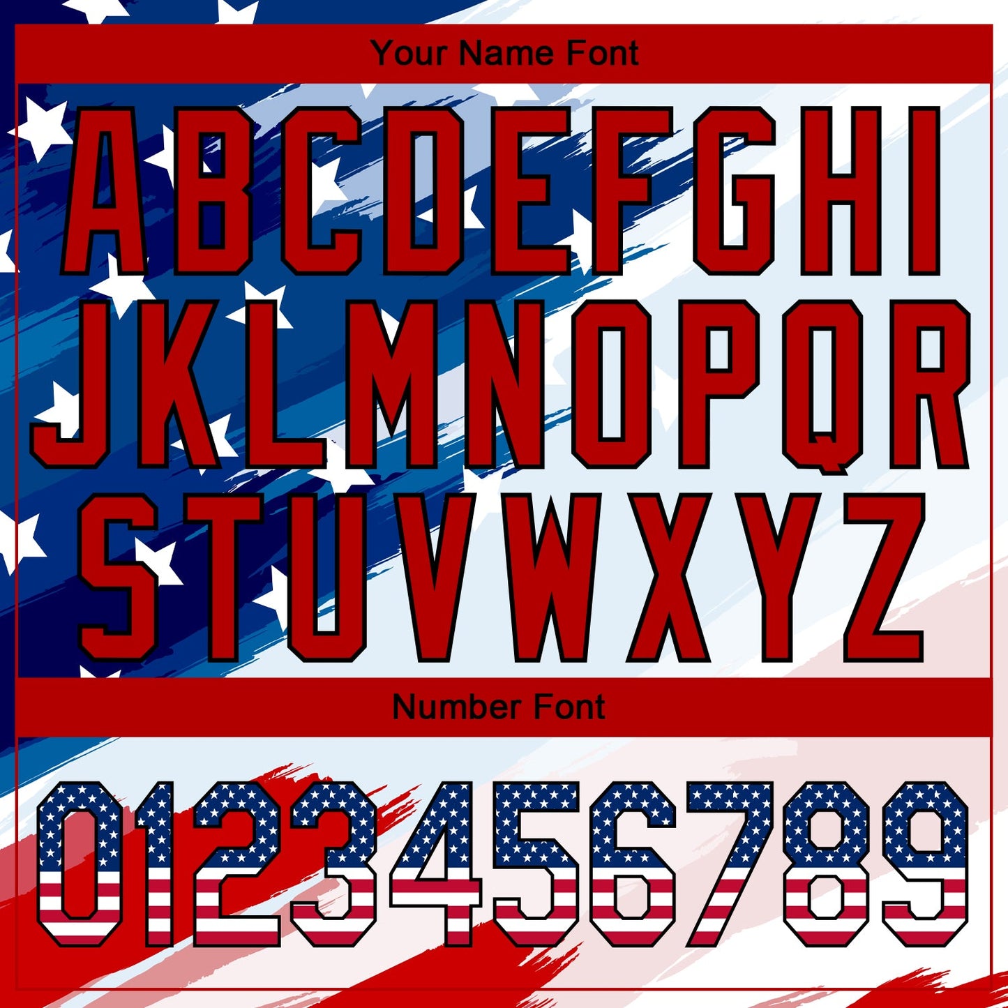 Custom White USA Flag Royal Red-Black 3D American Flag Fashion Authentic Baseball Jersey view 6