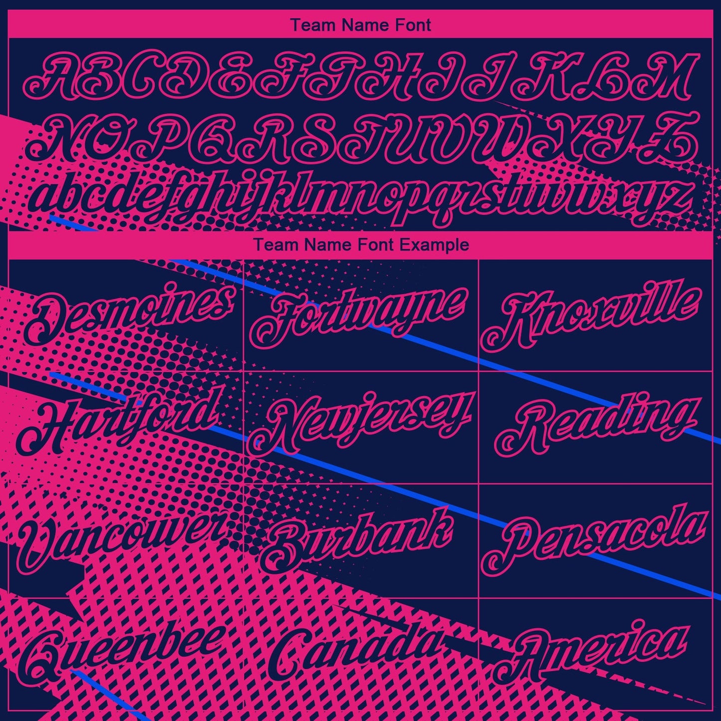 Custom Navy-Hot Pink Diagonal Stripe Halftone Performance T-Shirt view 3