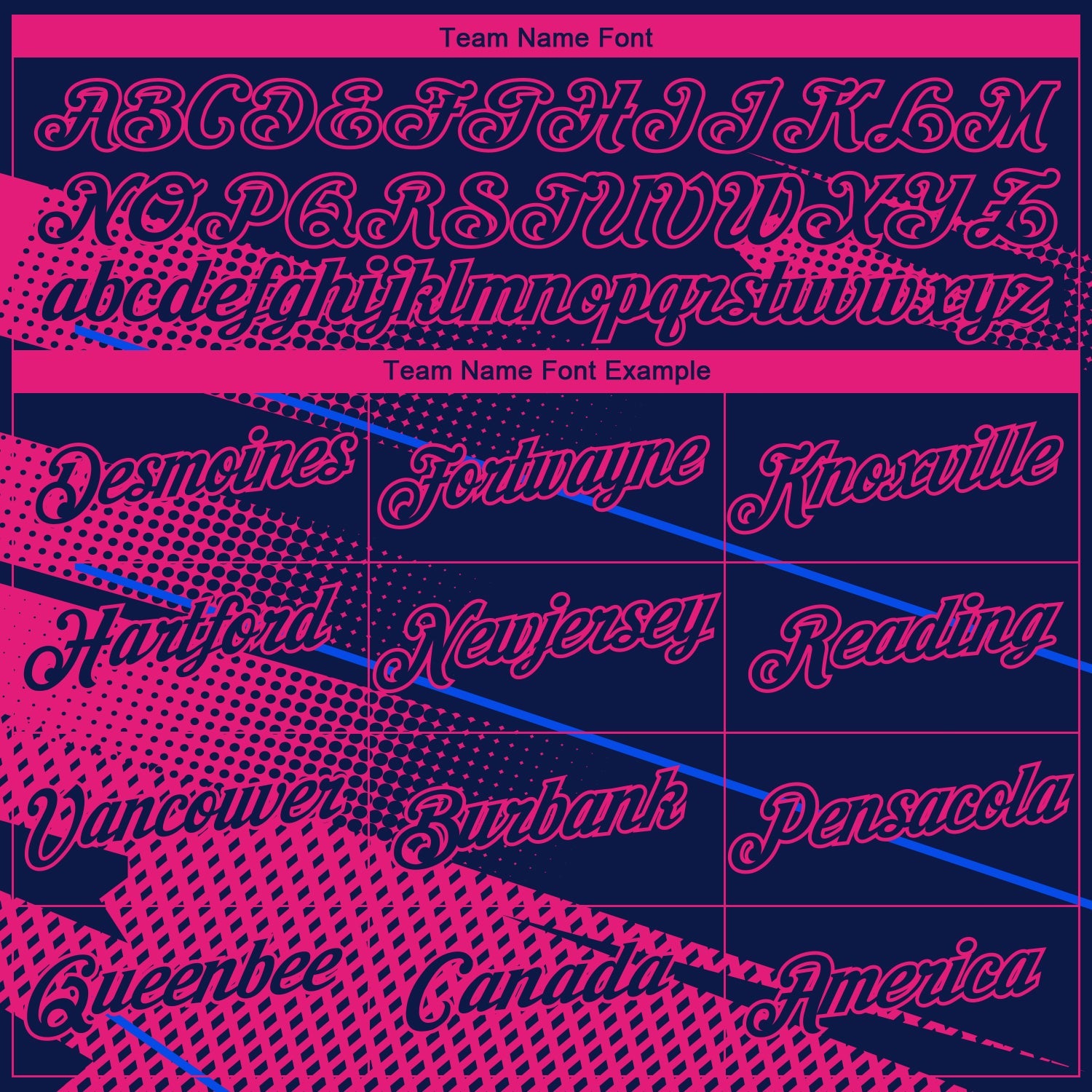 Custom Navy-Hot Pink Diagonal Stripe Halftone Performance T-Shirt view 3