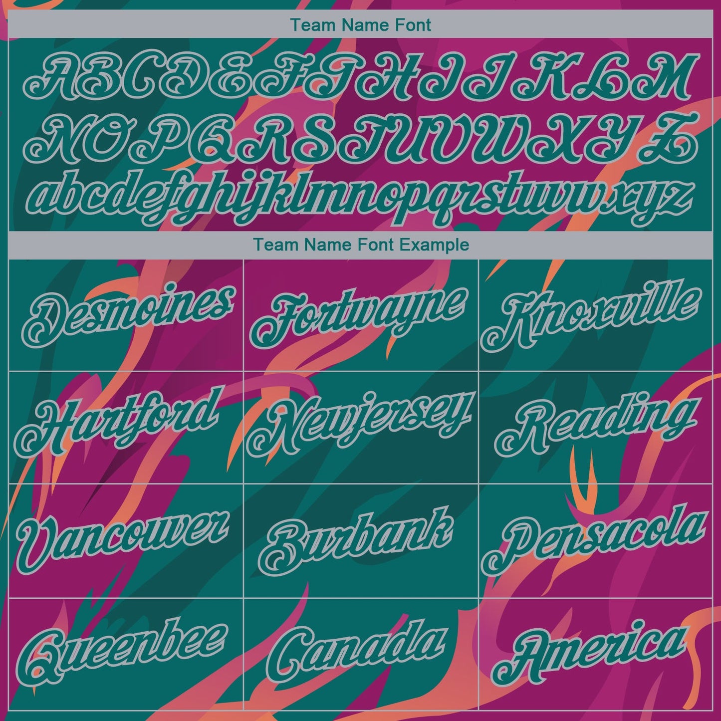 Custom Teal Deep Pink-Gray Flame Abstract Style Performance T-Shirt view 3