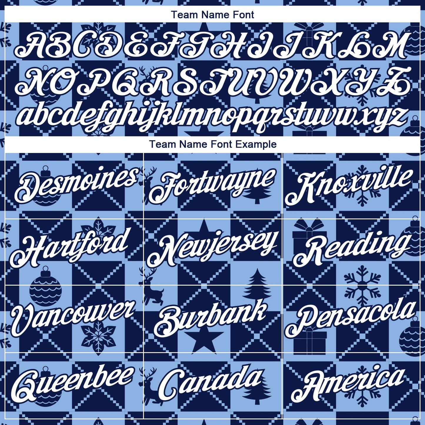 Custom Navy White-Light Blue Christmas Buffalo Check Performance T-Shirt view 3