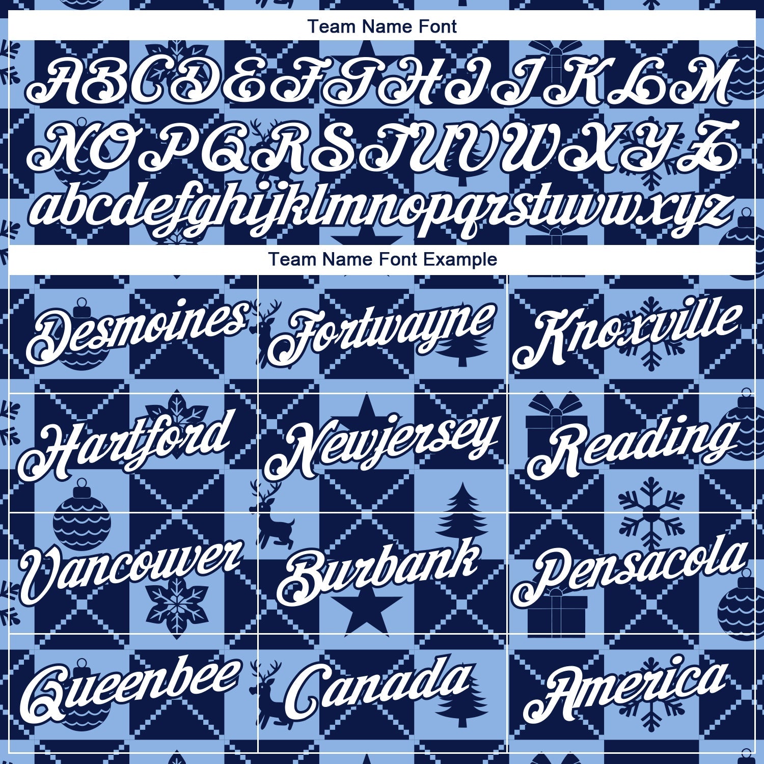 Custom Navy White-Light Blue Christmas Buffalo Check Performance T-Shirt view 3